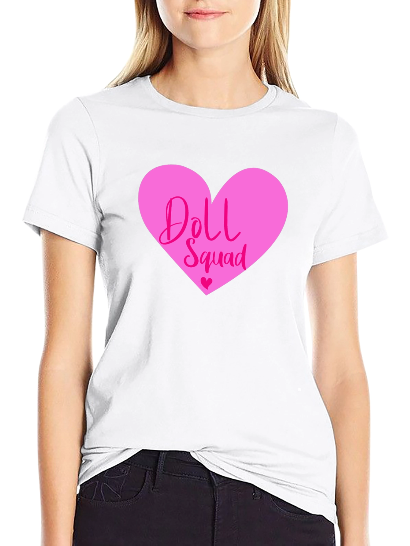 Doll Squad T-Shirt - Pink Heart Design