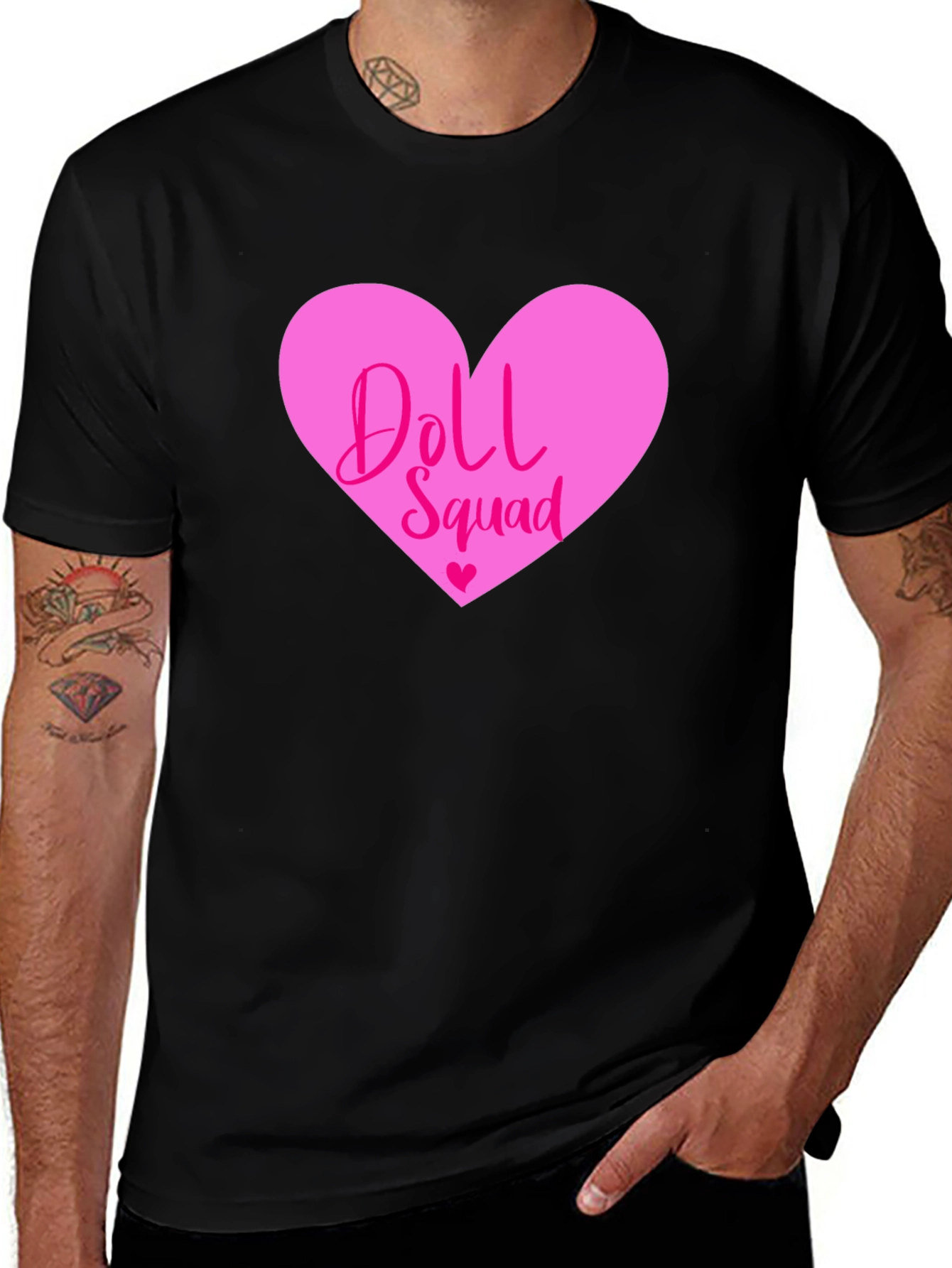 Doll Squad T-Shirt - Pink Heart Design