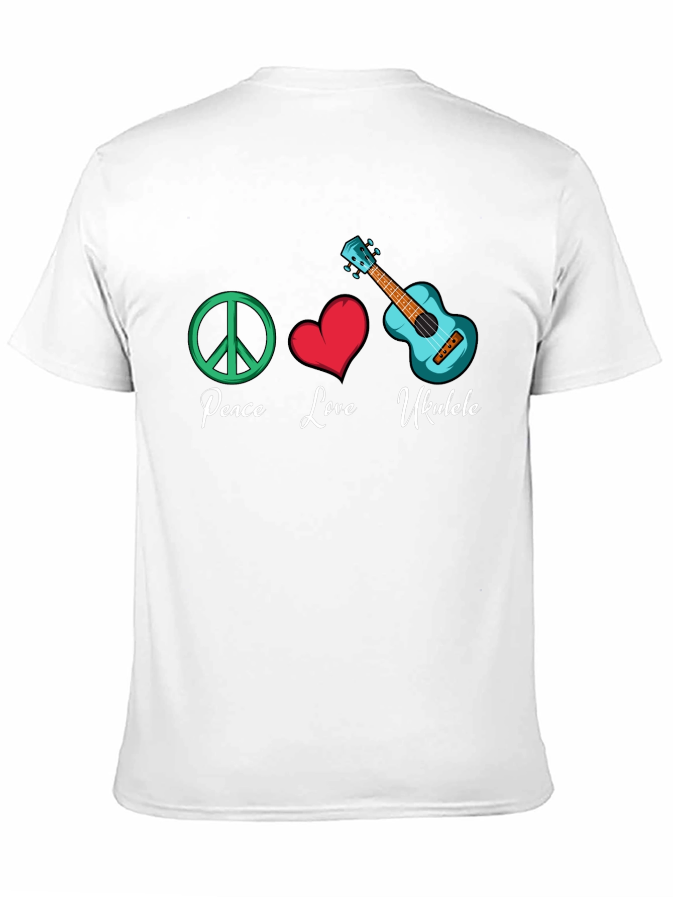 Peace Love Ukulele Graphic Tee