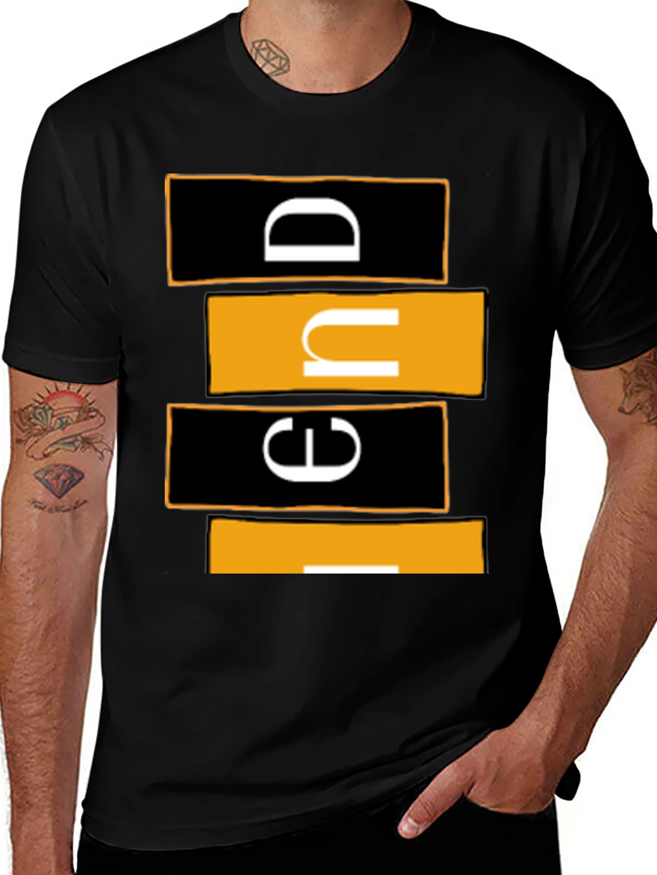 Modern Graphic Tee - Abstract Lettering