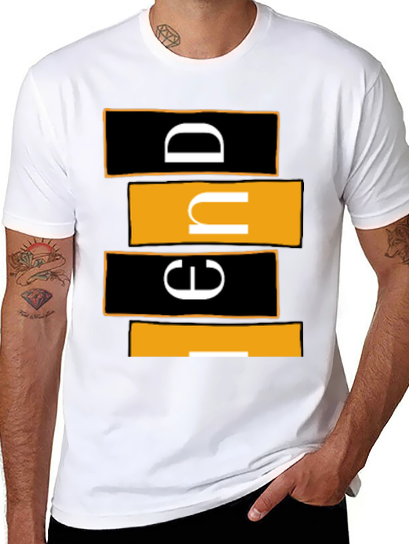 Modern Graphic Tee - Abstract Lettering