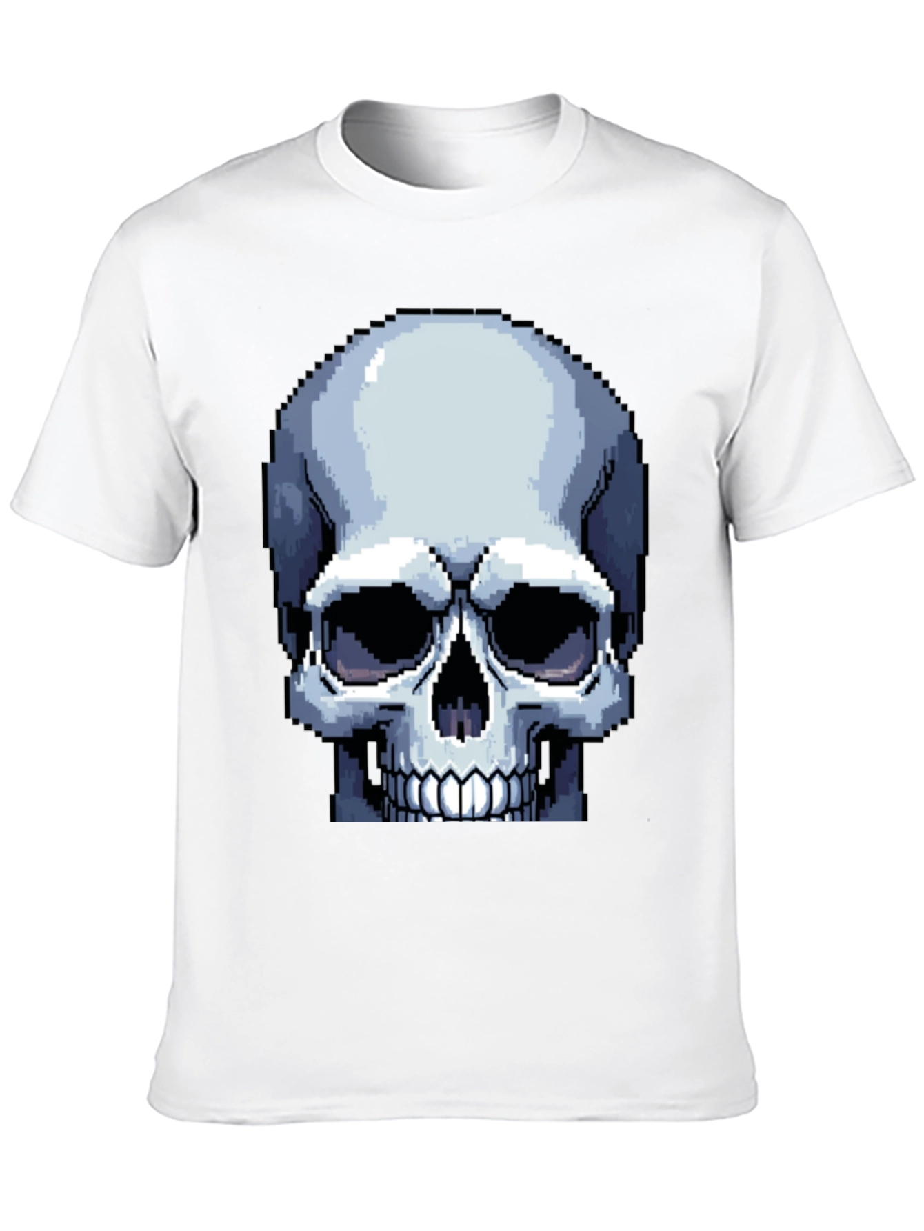 Pixel Skull Graphic T-Shirt - Gamer Style Tee