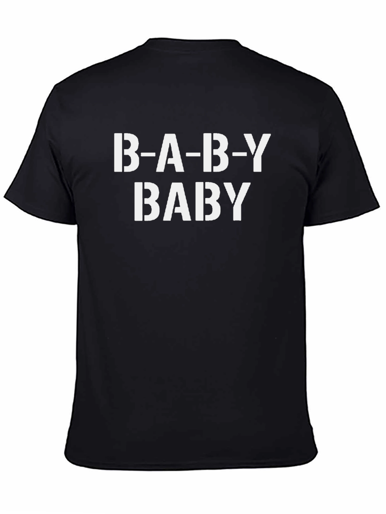 B-A-B-Y Baby T-Shirt - Black Cotton Tee