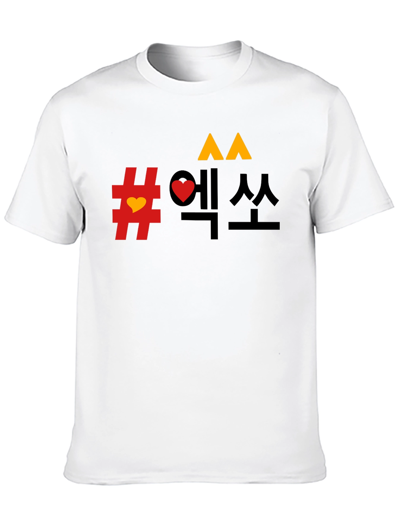 Mens Graphic Tee - Korean Design Black T-Shirt