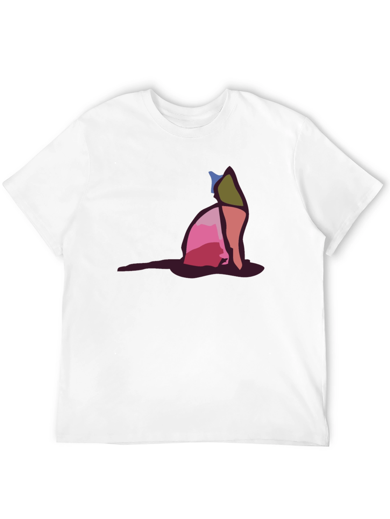Abstract Cat Graphic Tee - Unique Art Shirt