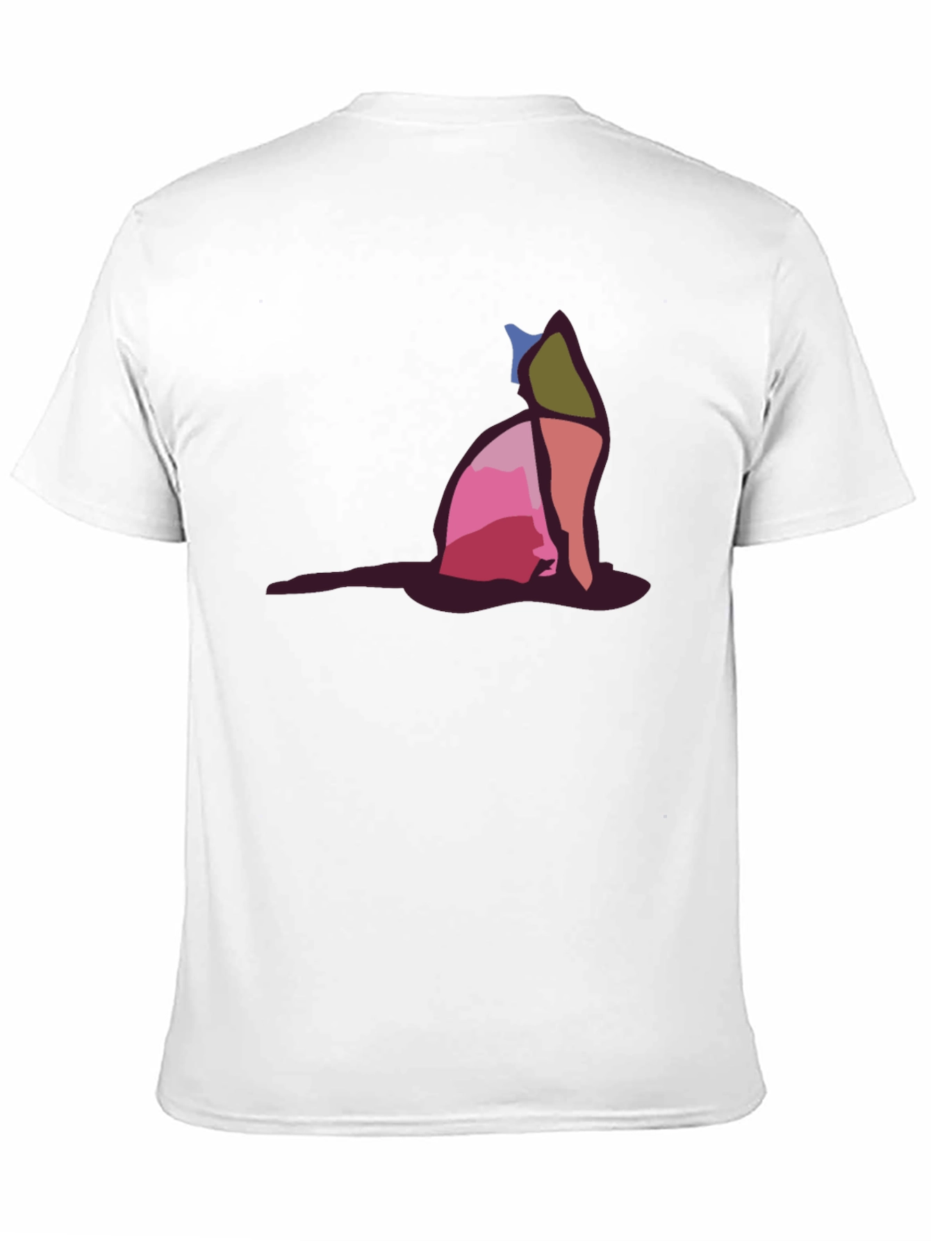 Abstract Cat Graphic Tee - Unique Art Shirt