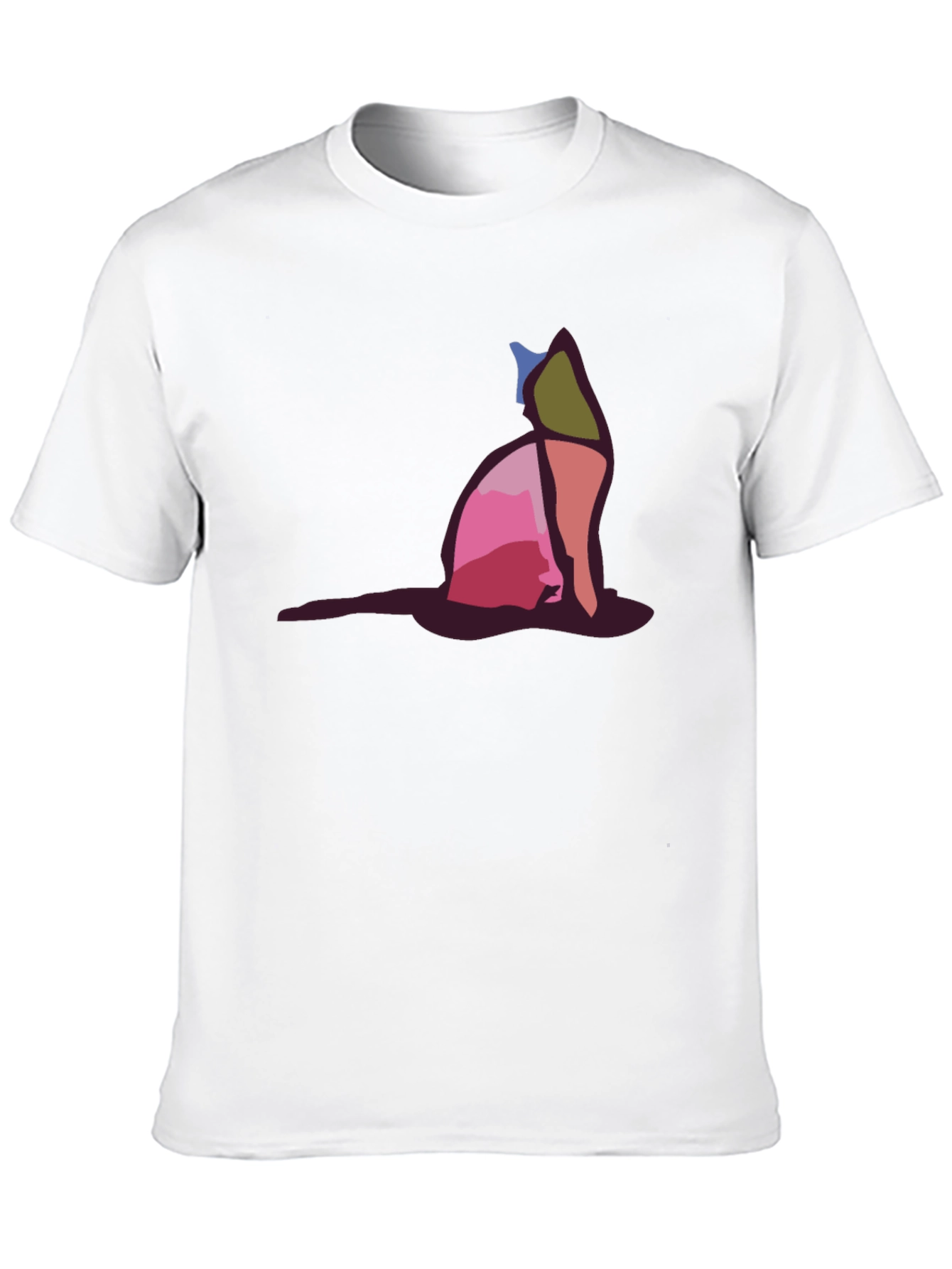 Abstract Cat Graphic Tee - Unique Art Shirt