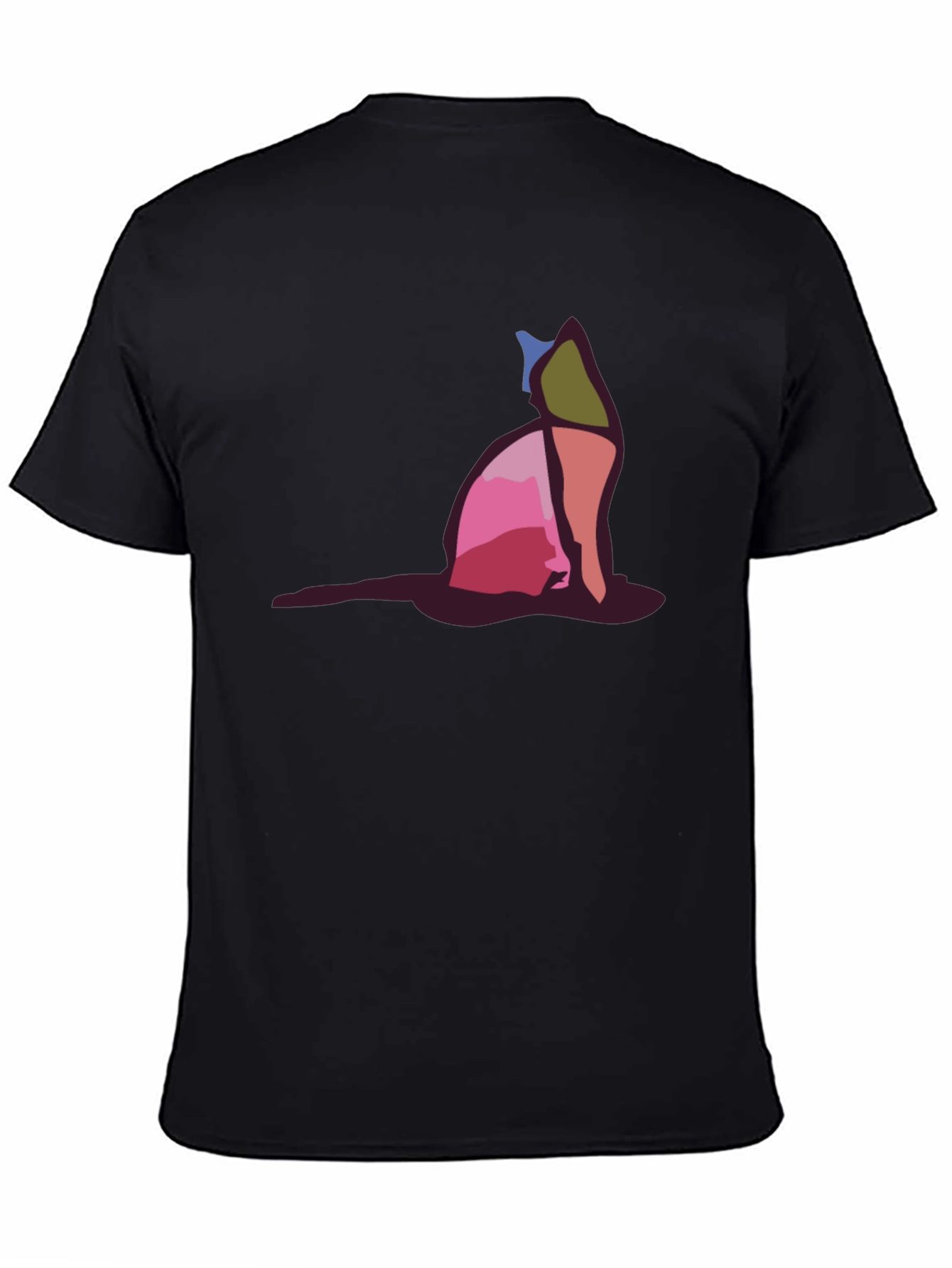 Abstract Cat Graphic Tee - Unique Art Shirt