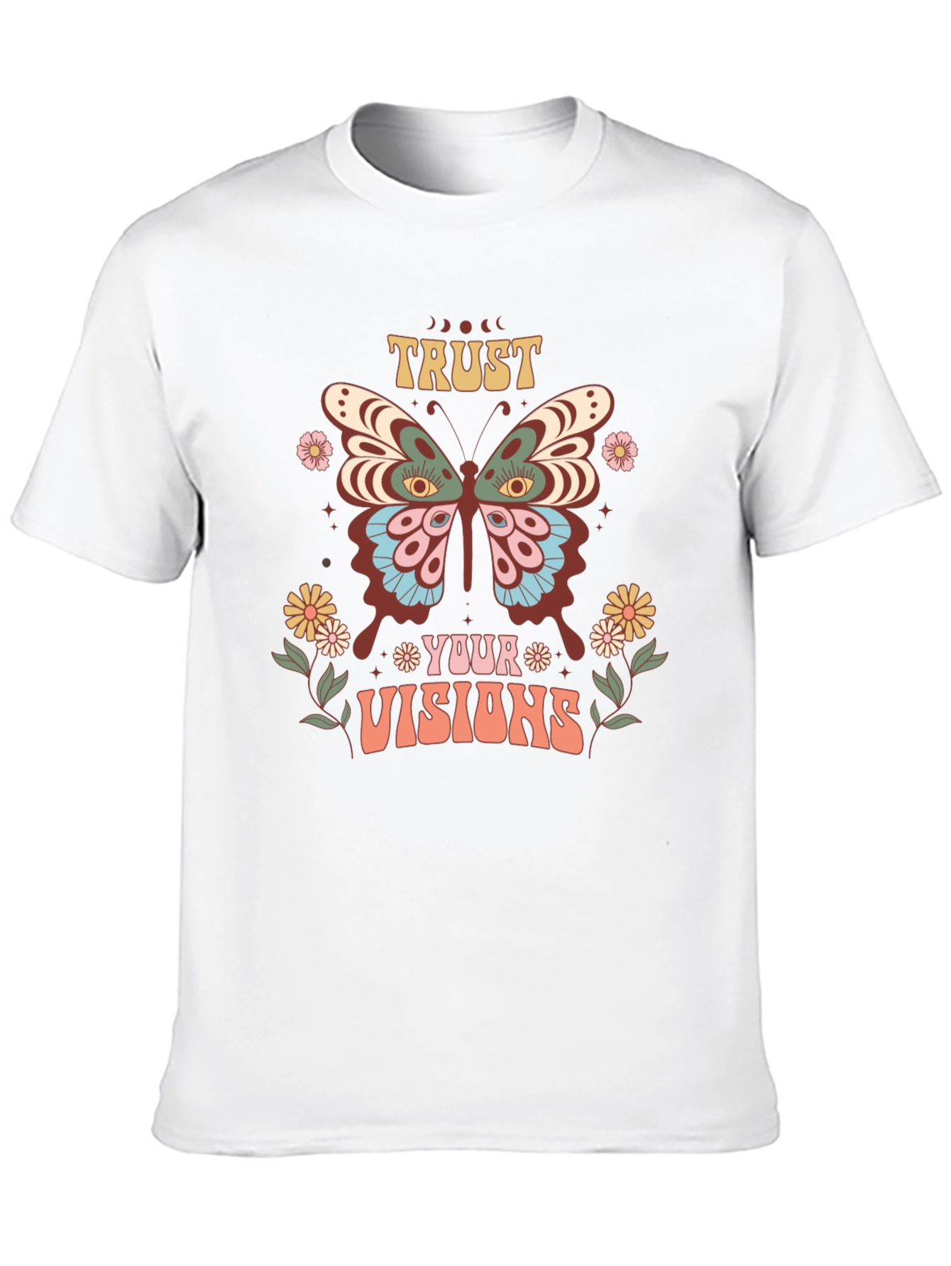 Trust Your Visions T-Shirt Butterfly Graphic Tee