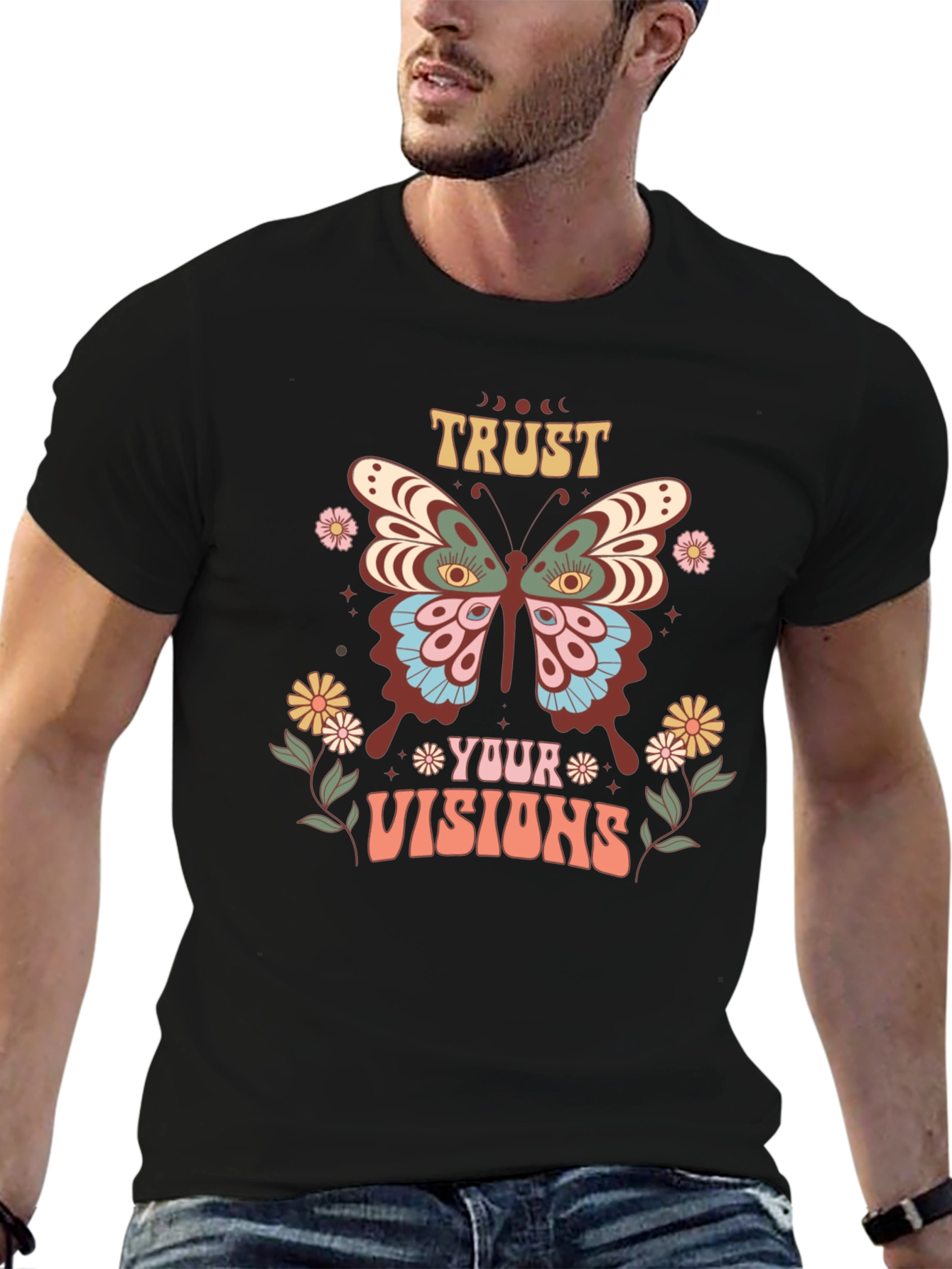 Trust Your Visions T-Shirt Butterfly Graphic Tee