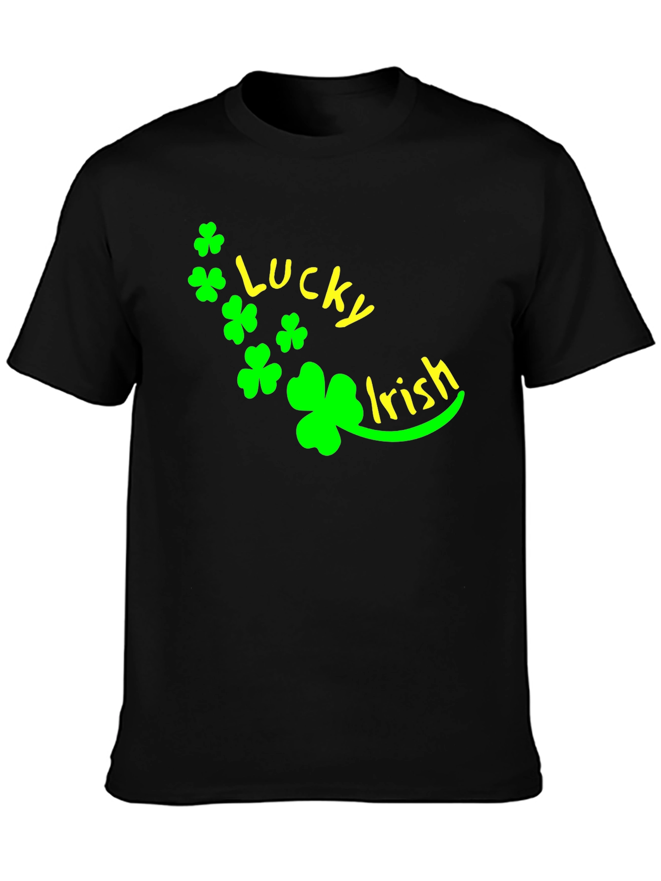Lucky Irish St. Patricks Day Black T-Shirt