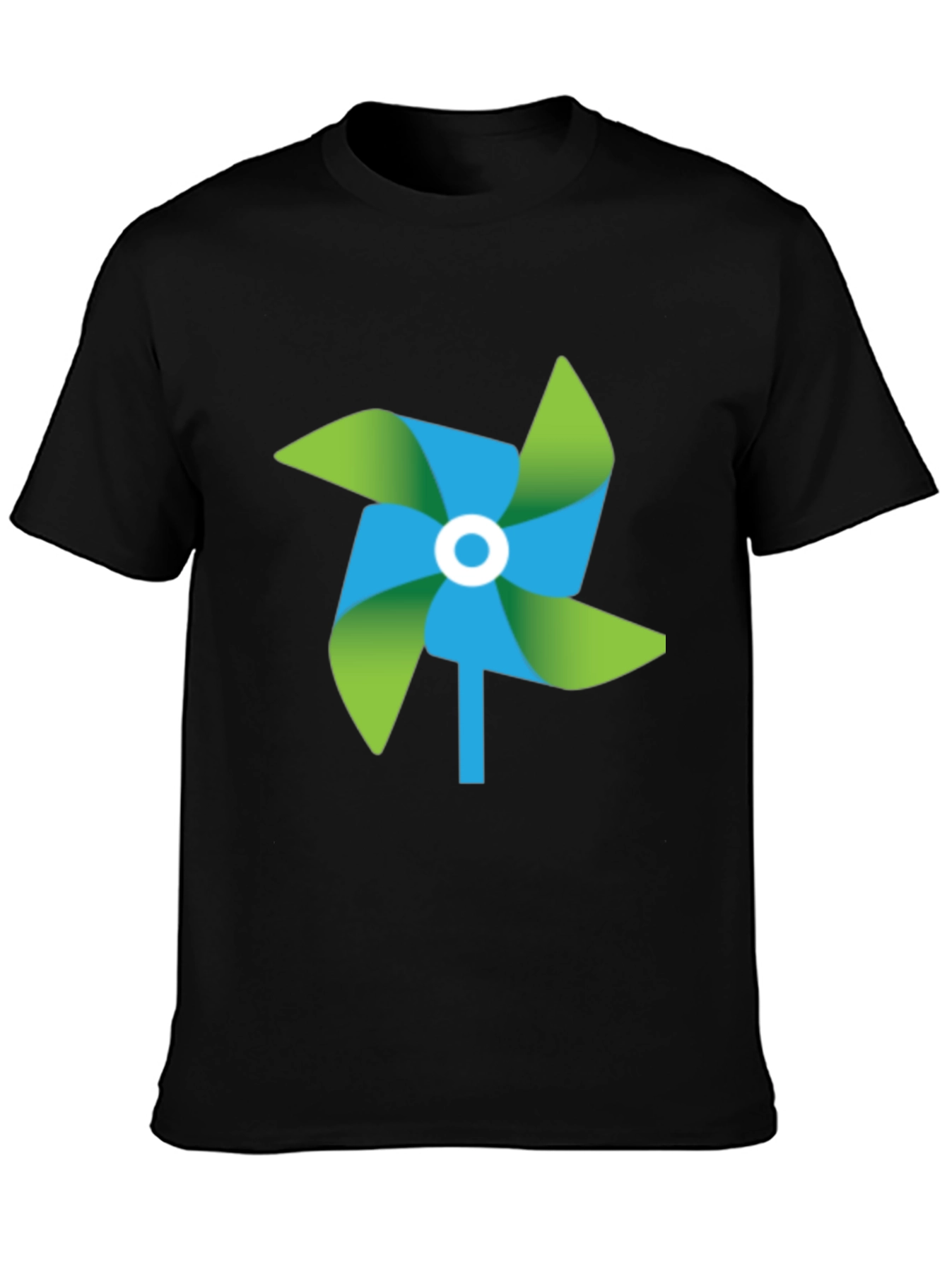 Pinwheel Graphic Black T-Shirt