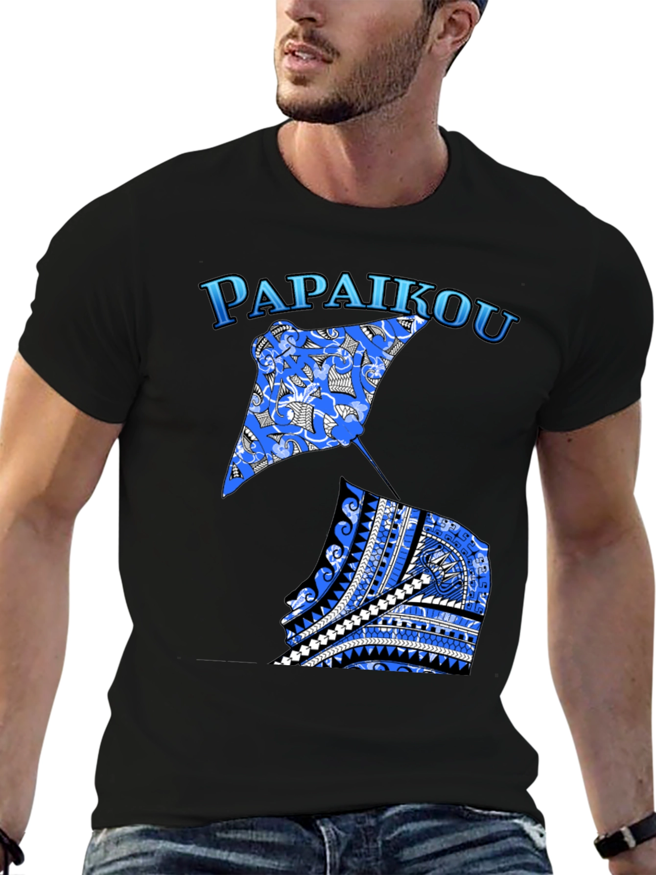 Papaikou Stingray Graphic Tee - Black