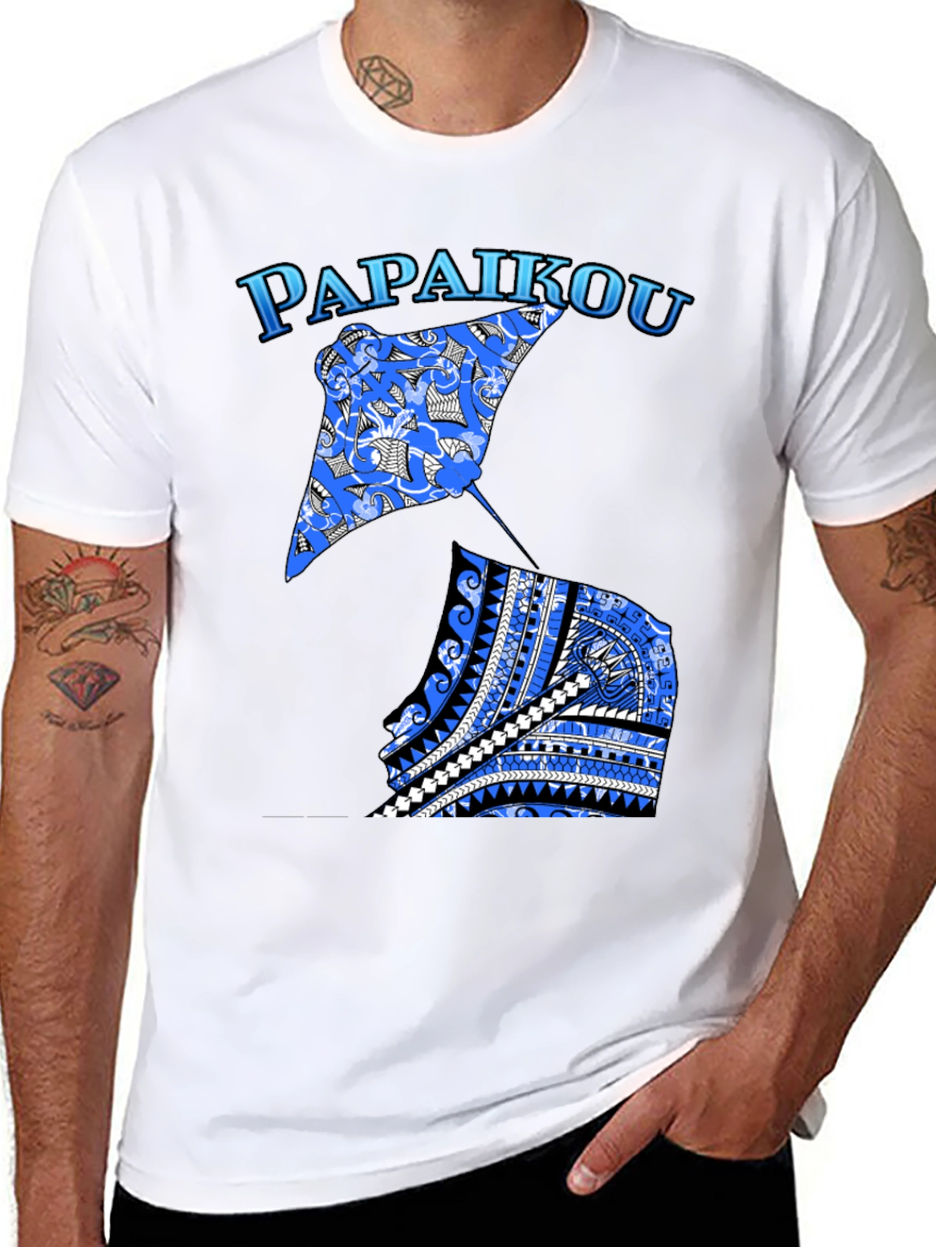 Papaikou Stingray Graphic Tee - Black