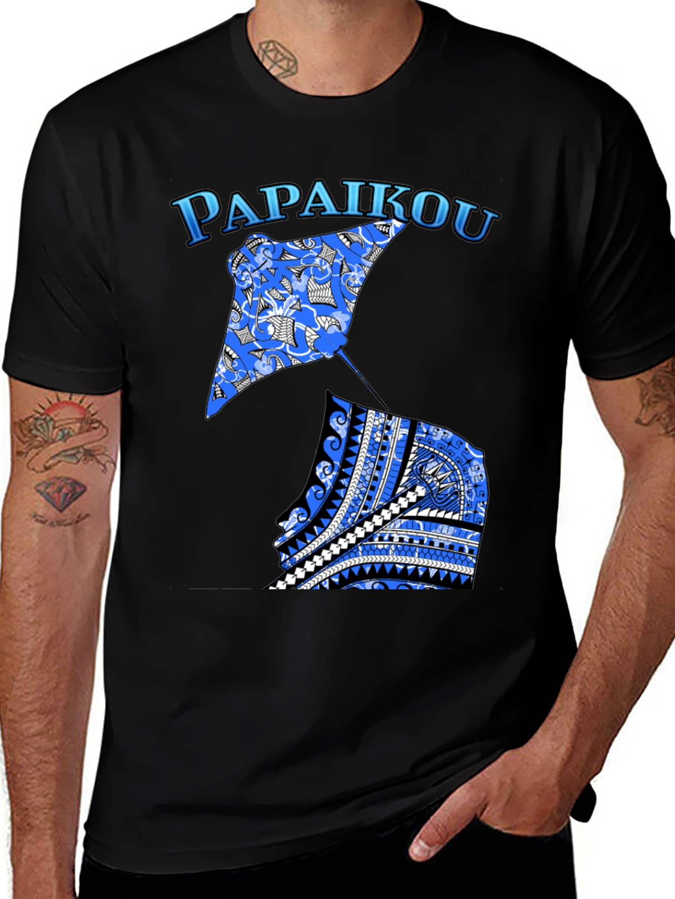Papaikou Stingray Graphic Tee - Black