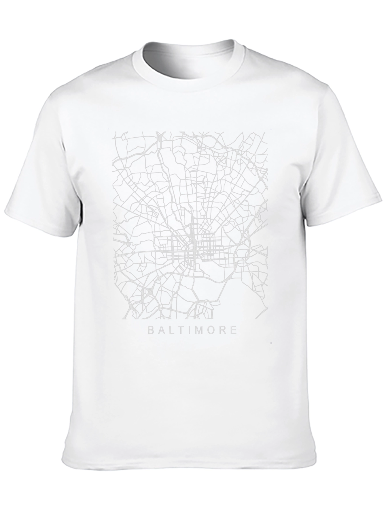 Baltimore Map T-Shirt - Black Urban Streetwear Tee