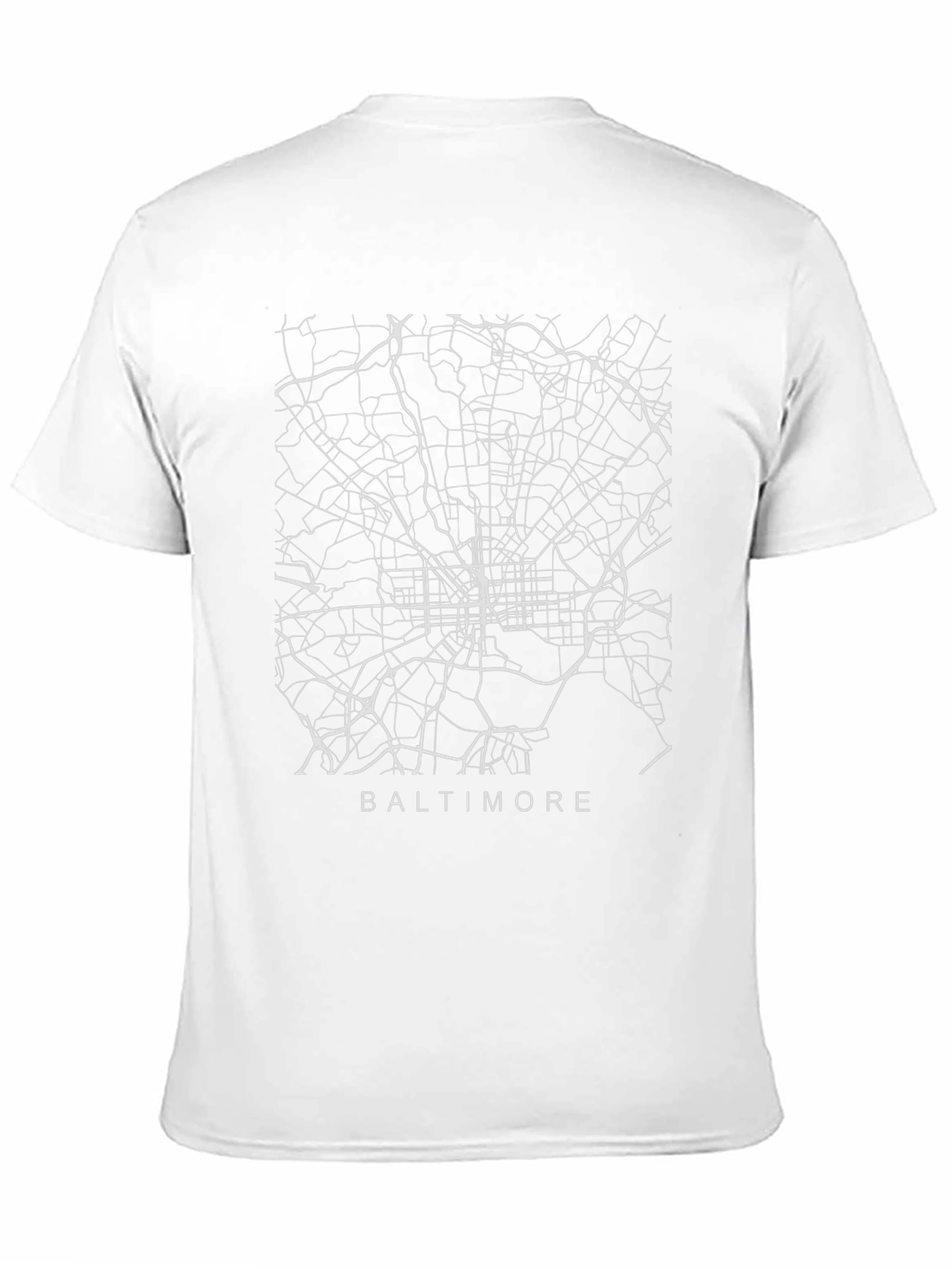 Baltimore Map T-Shirt - Black Urban Streetwear Tee