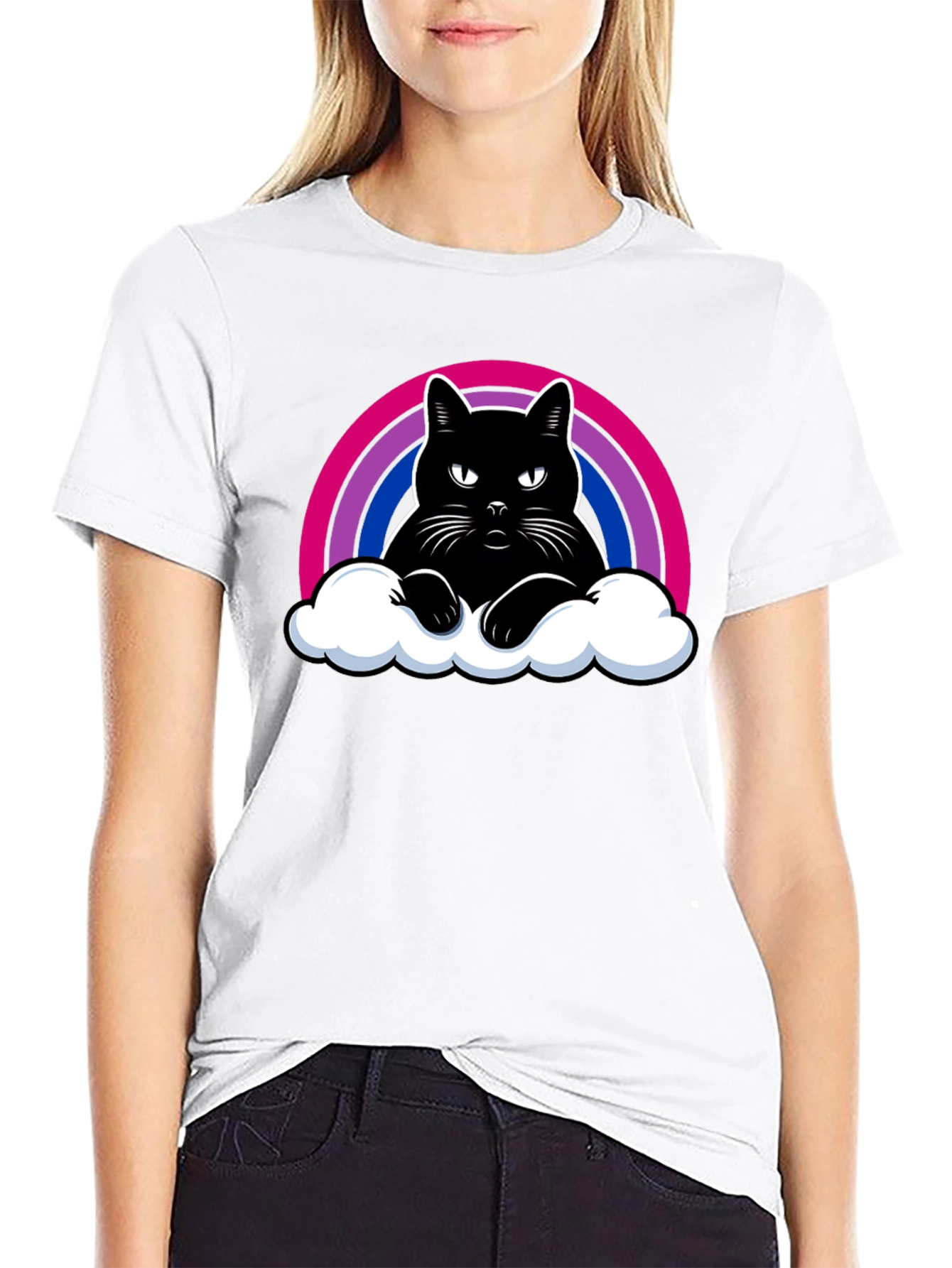 Bi Pride Rainbow Cat T-Shirt