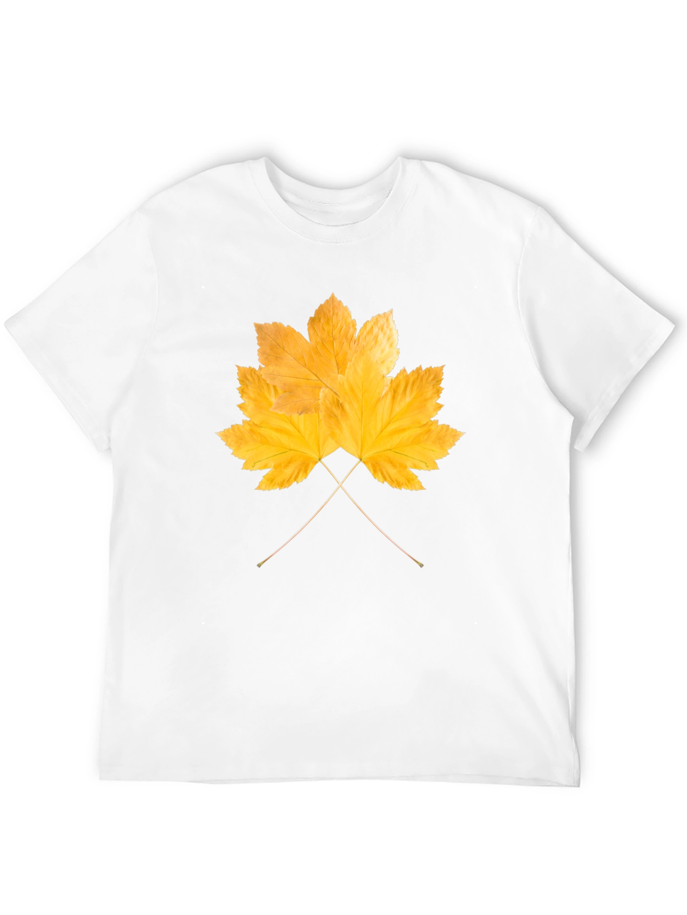 Autumn Leaf Graphic T-Shirt - Black Cotton Tee