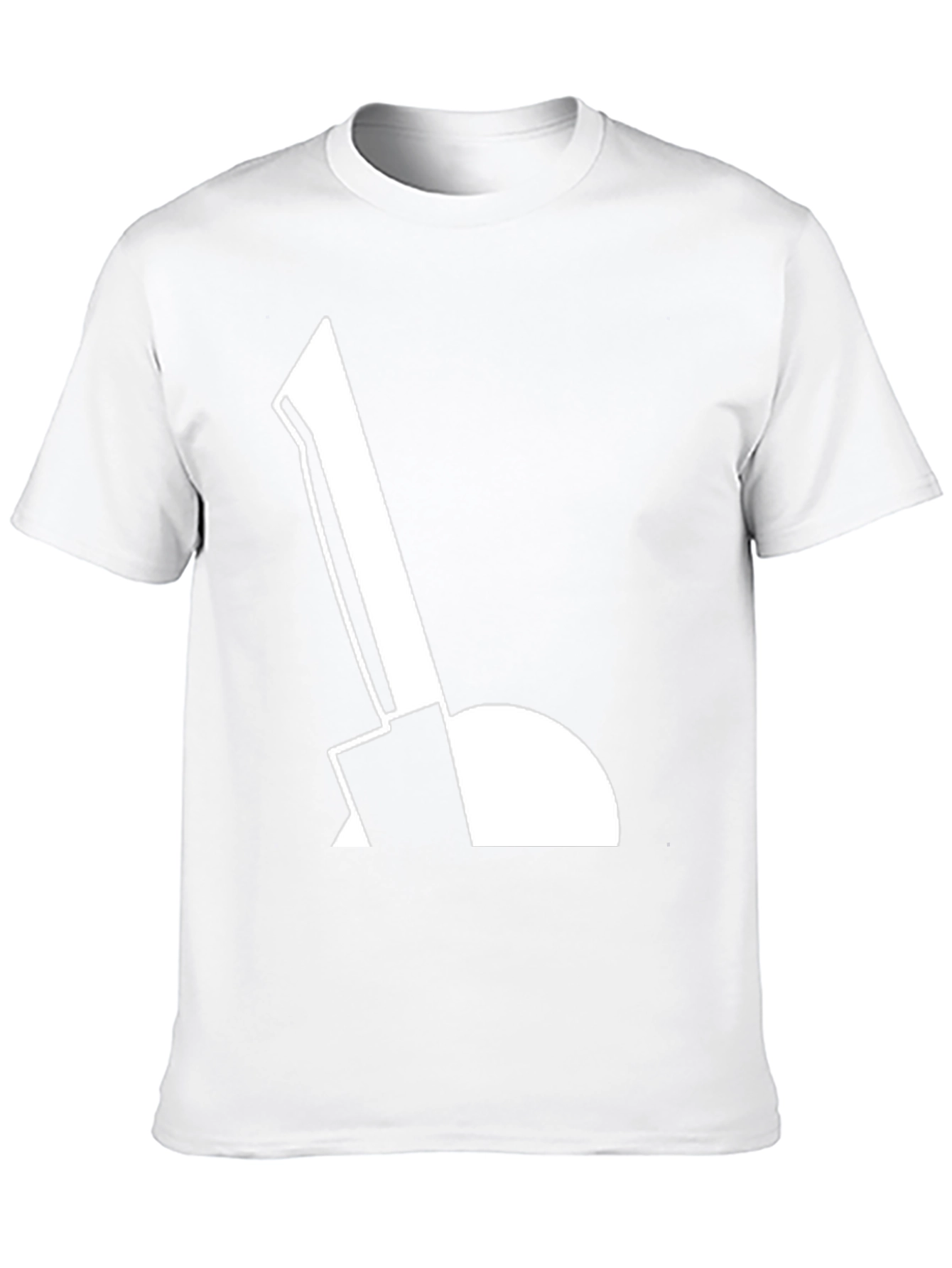 Modern Graphic Tee - Abstract Shovel Design