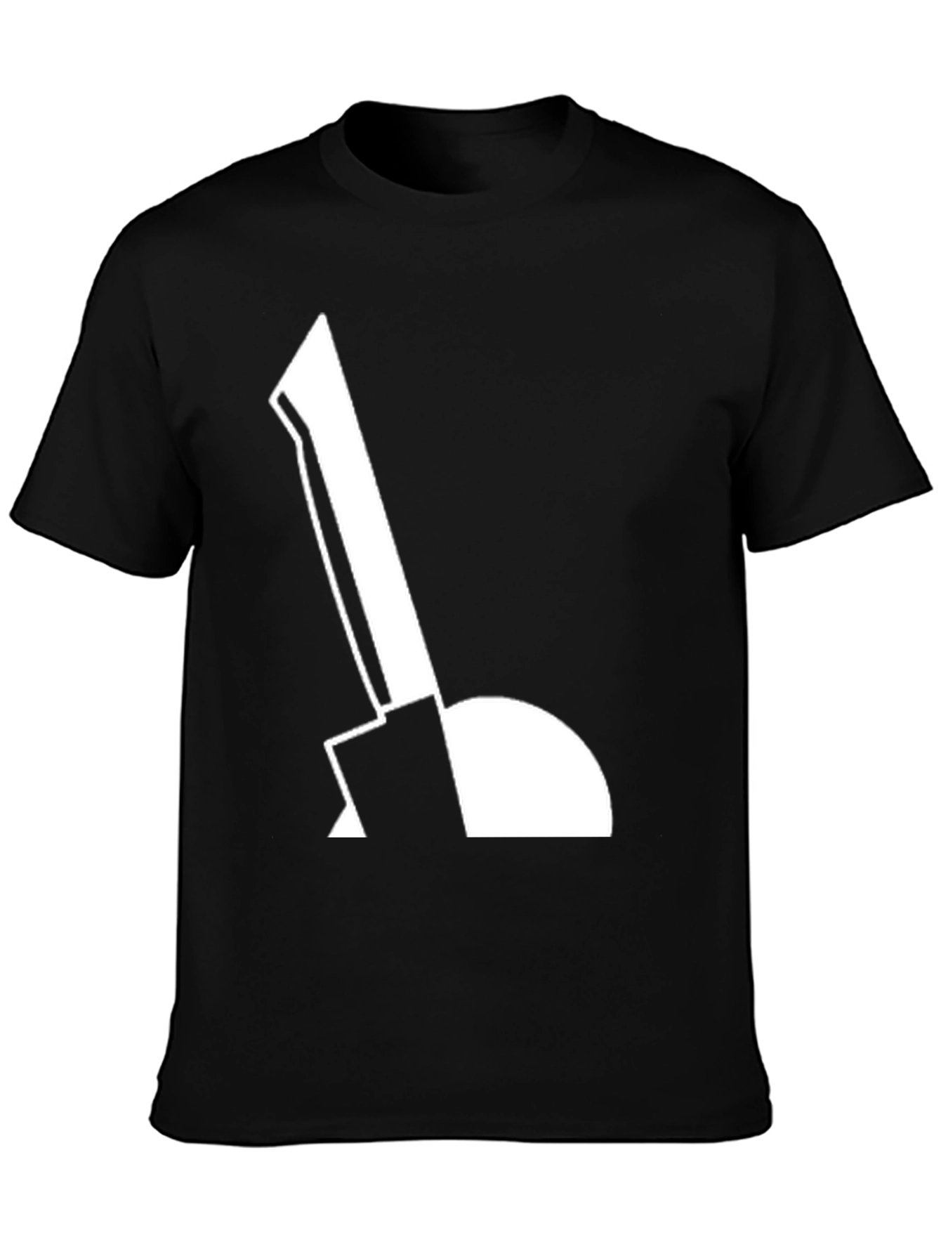 Modern Graphic Tee - Abstract Shovel Design