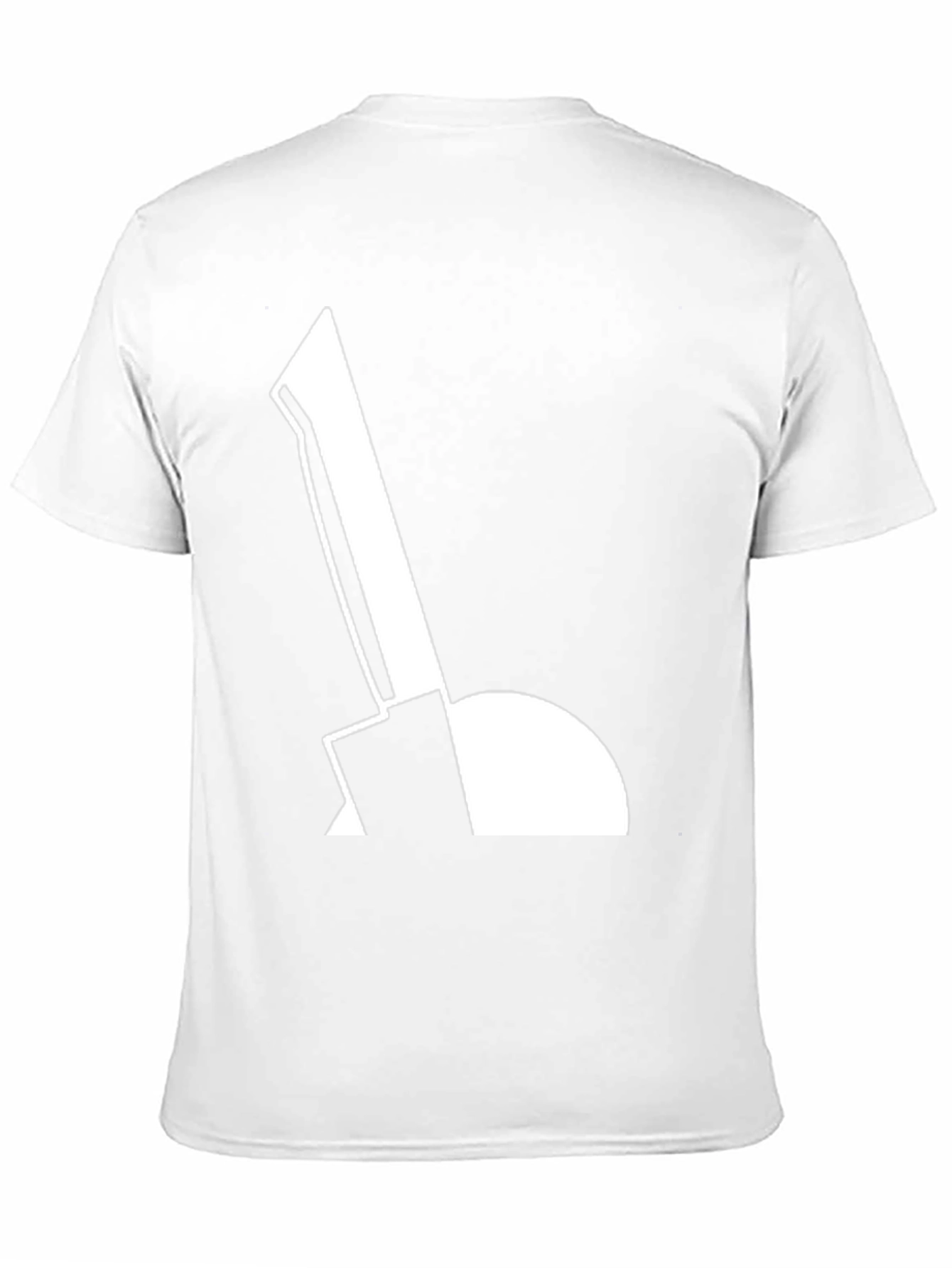 Modern Graphic Tee - Abstract Shovel Design