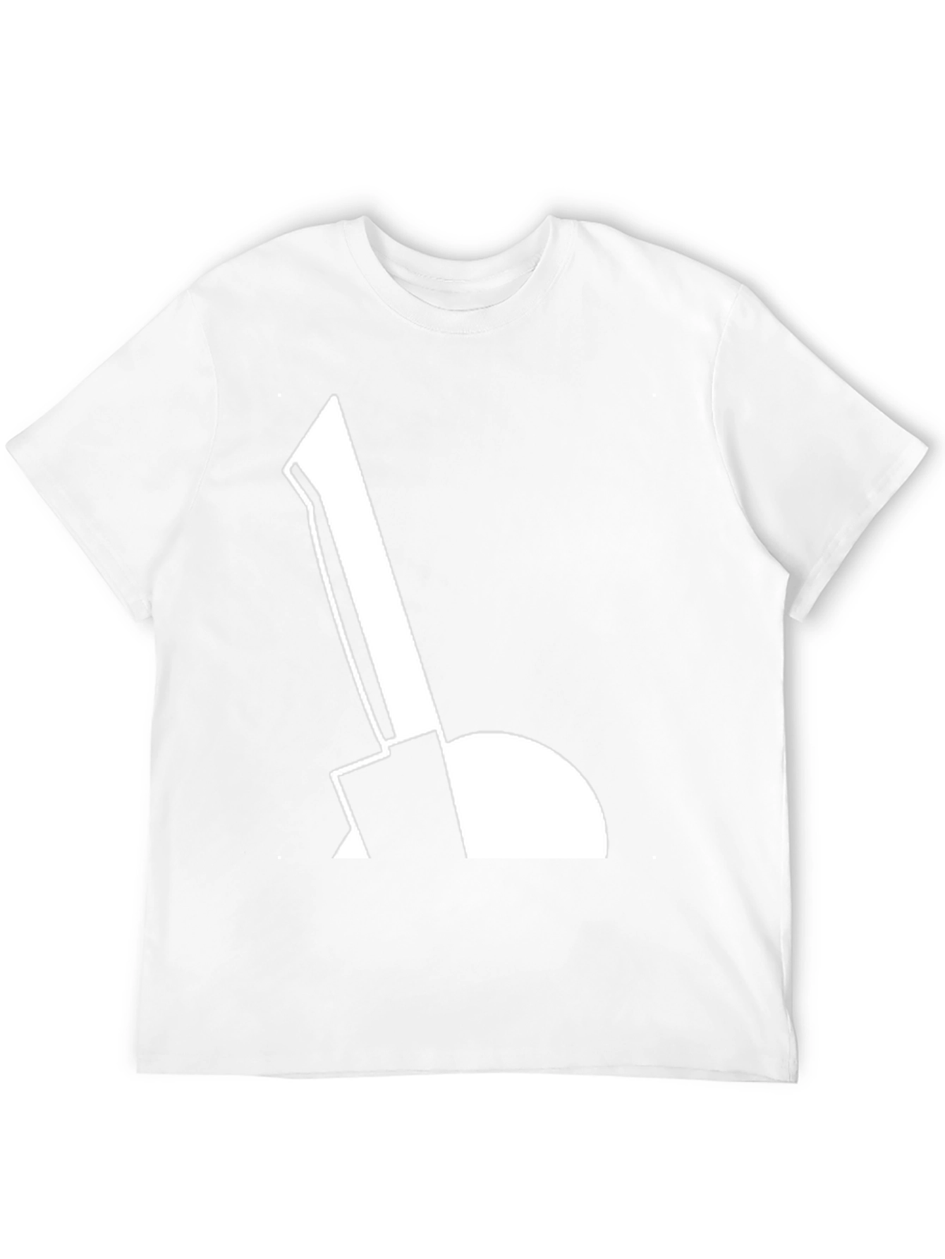 Modern Graphic Tee - Abstract Shovel Design