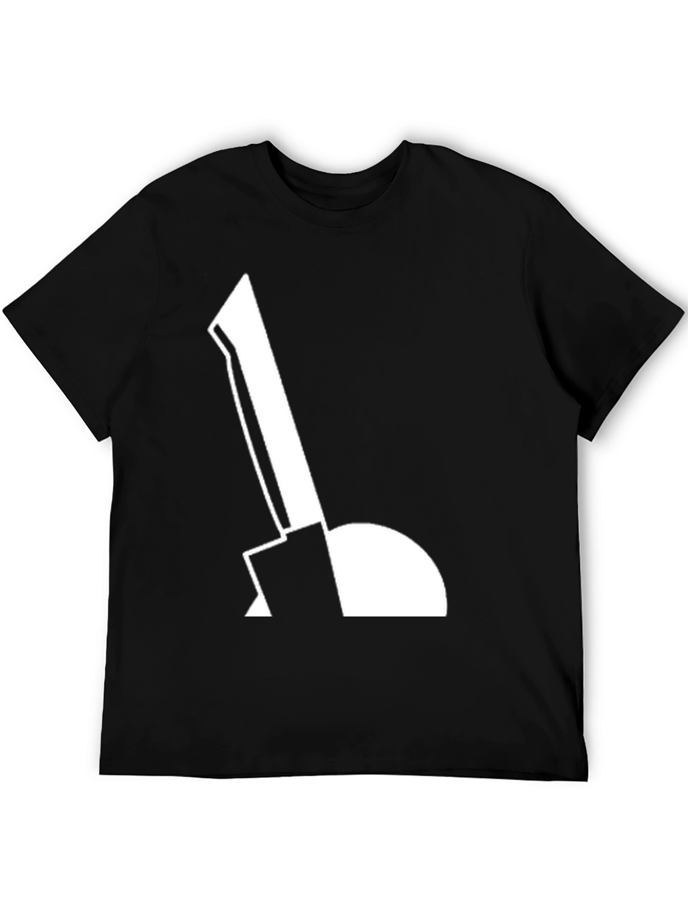 Modern Graphic Tee - Abstract Shovel Design