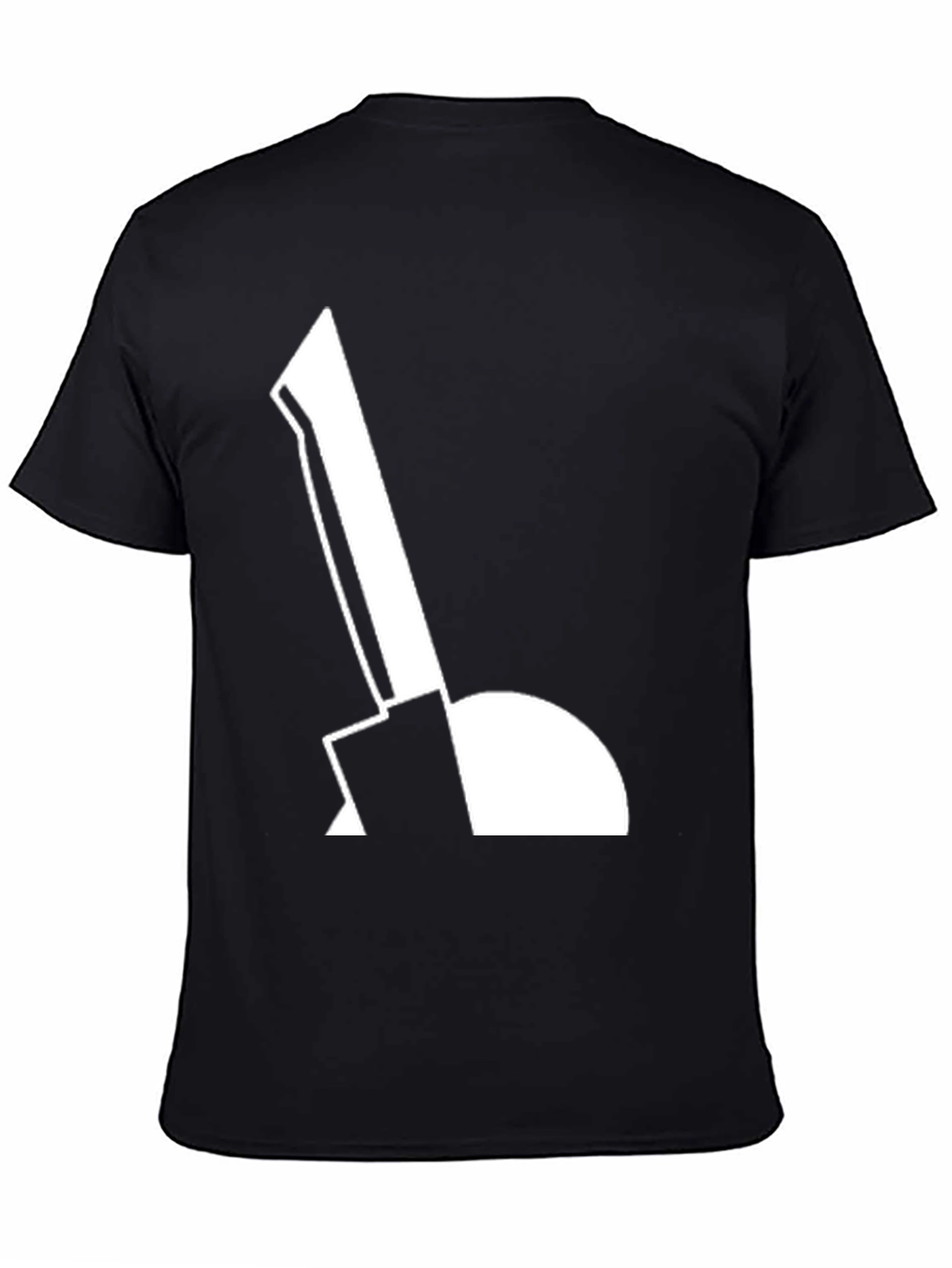 Modern Graphic Tee - Abstract Shovel Design