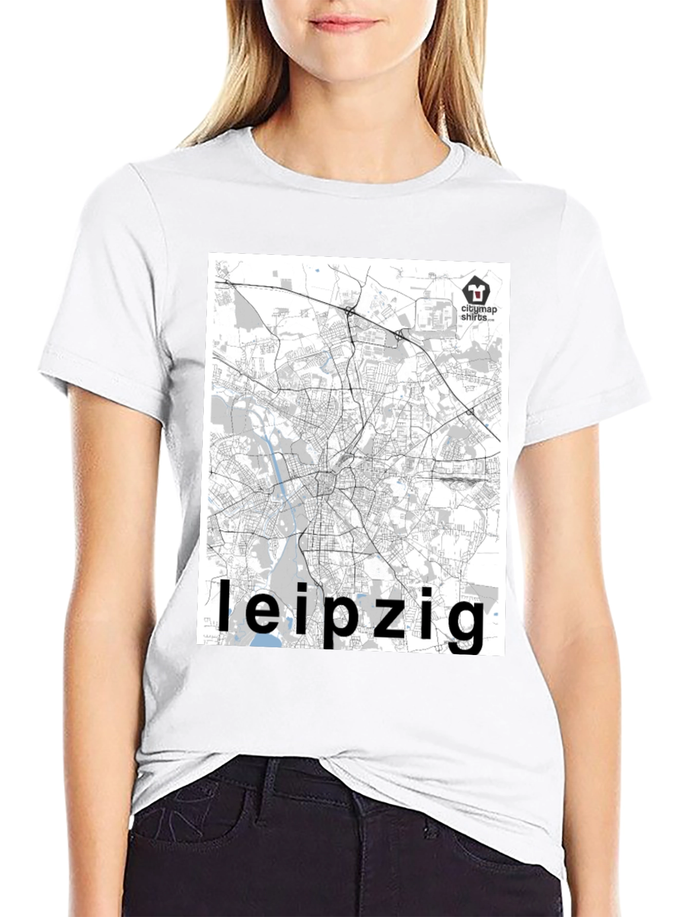 Leipzig City Map T-Shirt