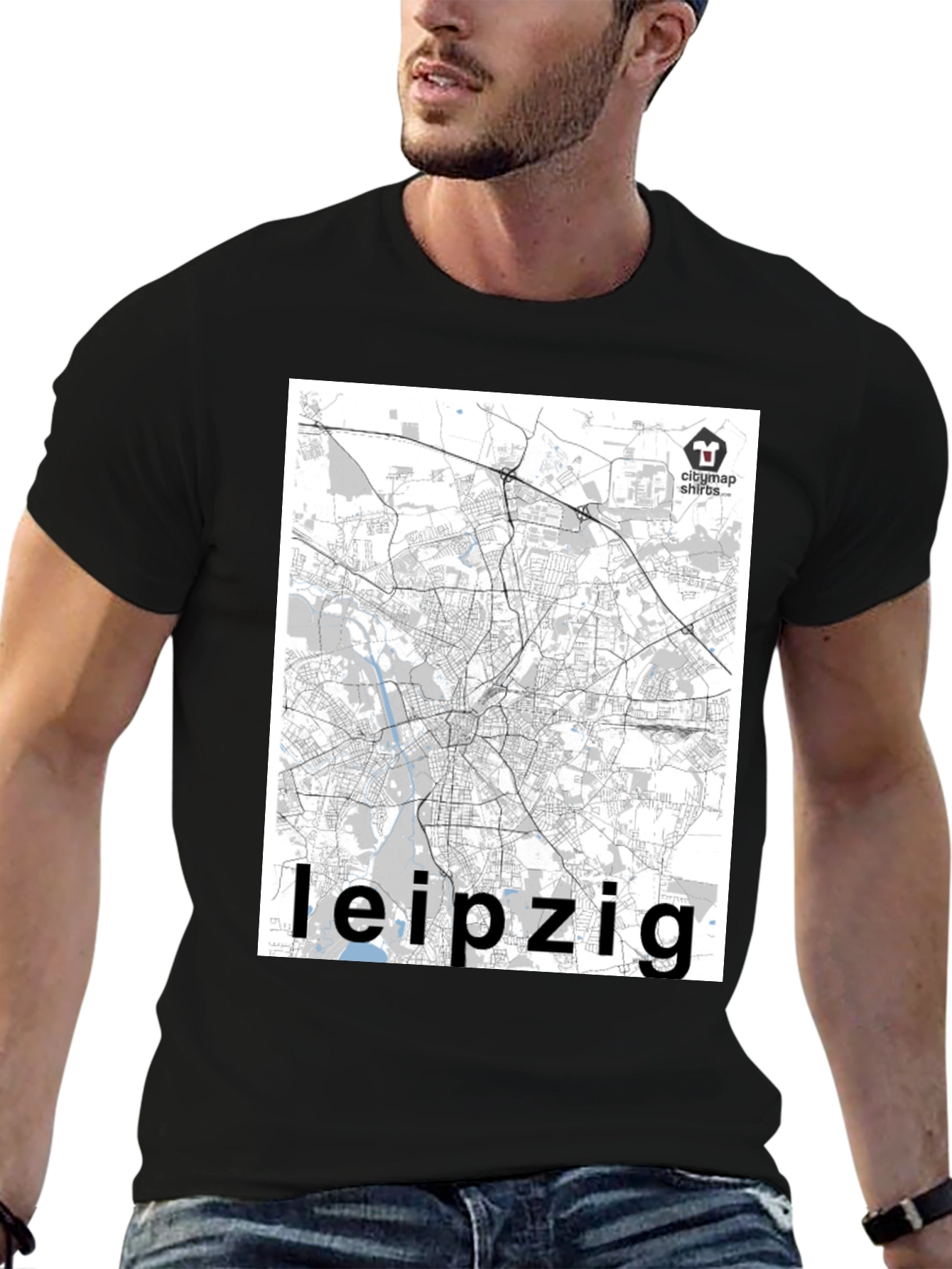Leipzig City Map T-Shirt