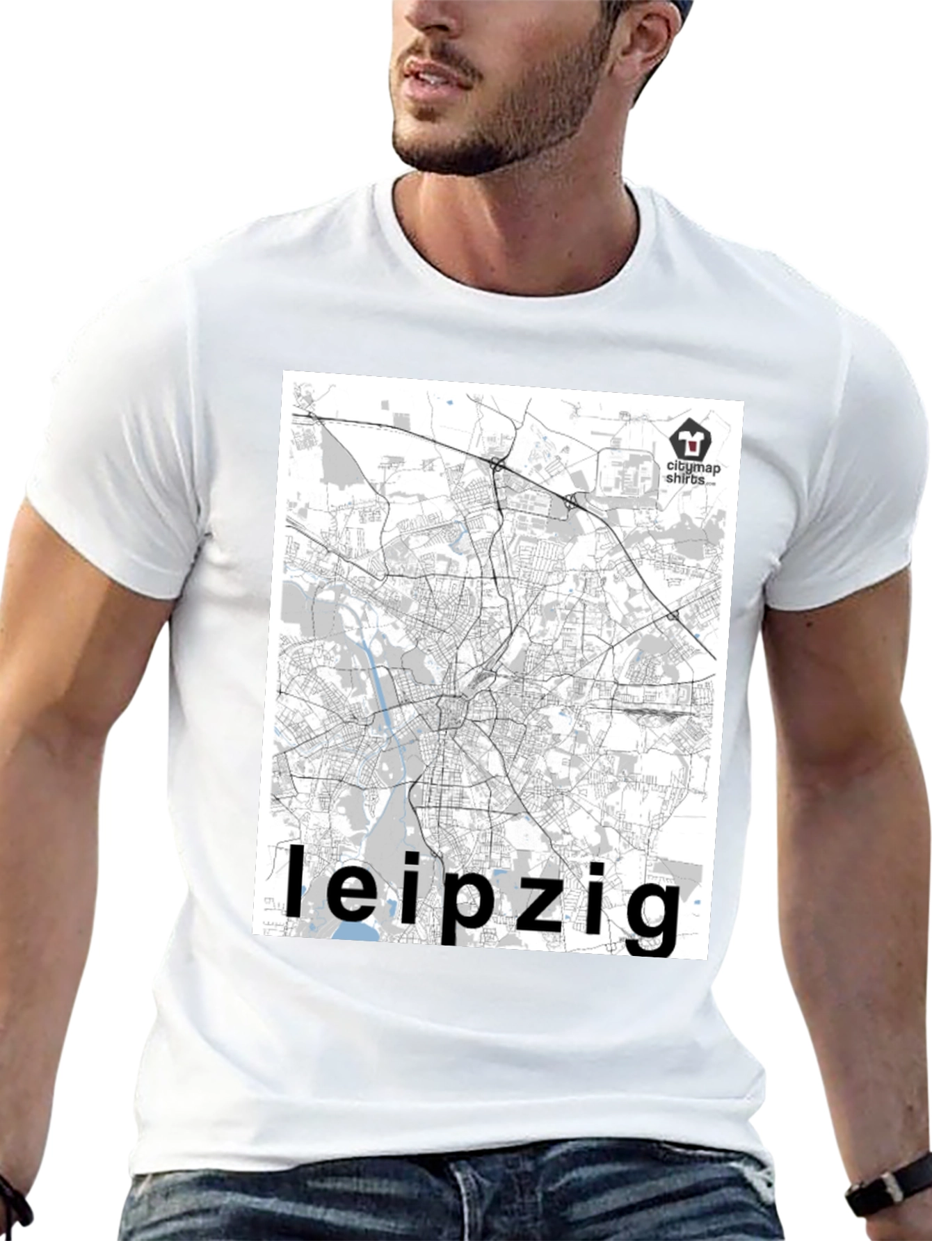 Leipzig City Map T-Shirt
