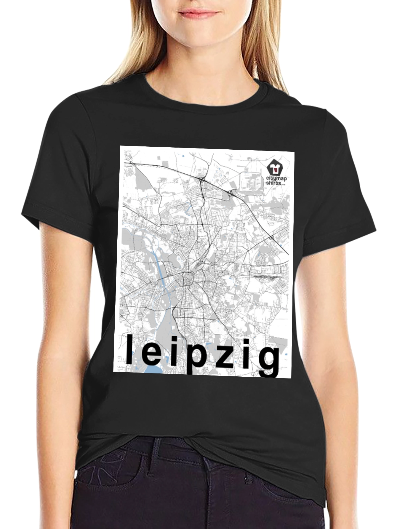 Leipzig City Map T-Shirt