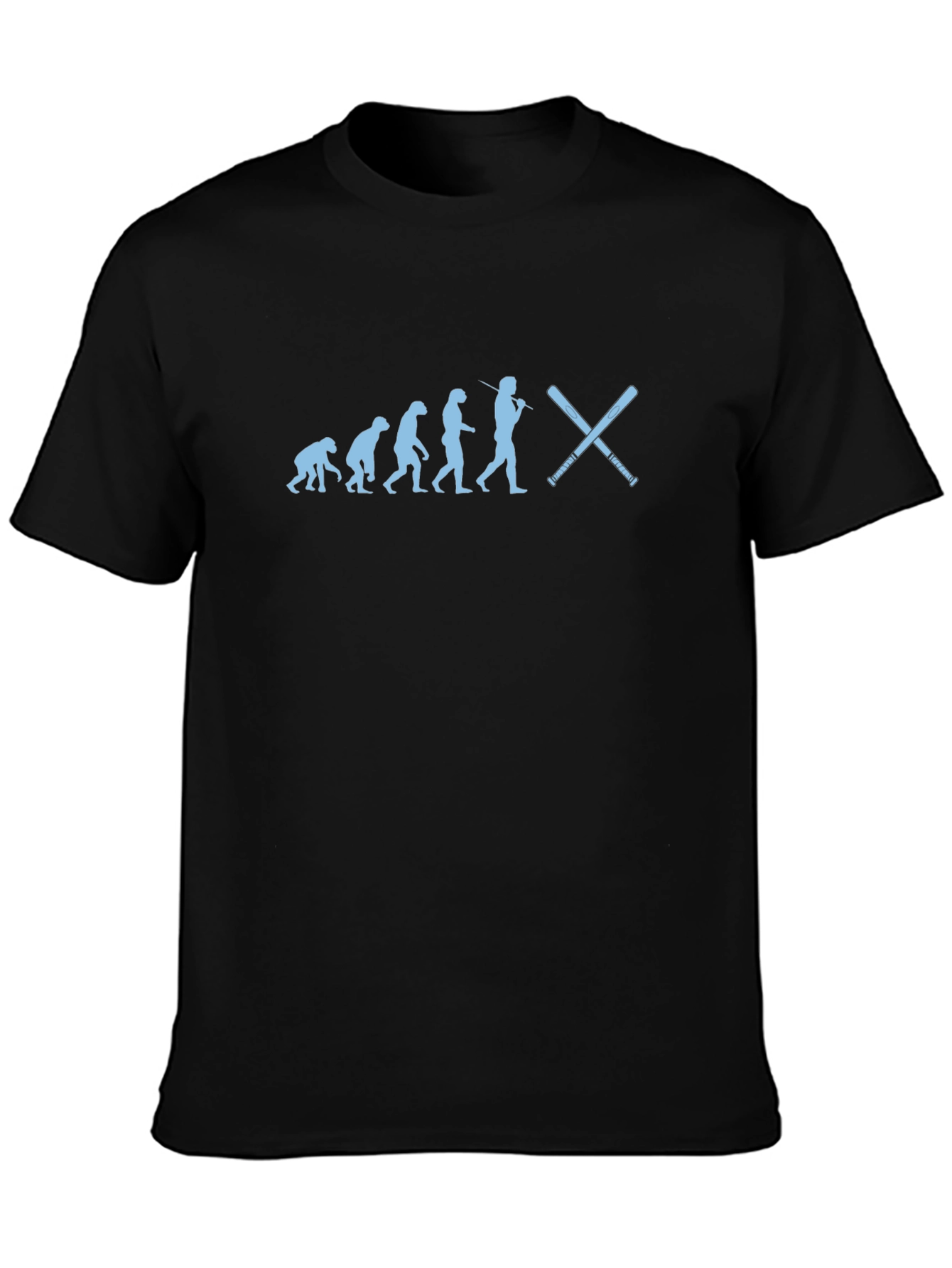 Baseball Evolution Graphic Tee - Black