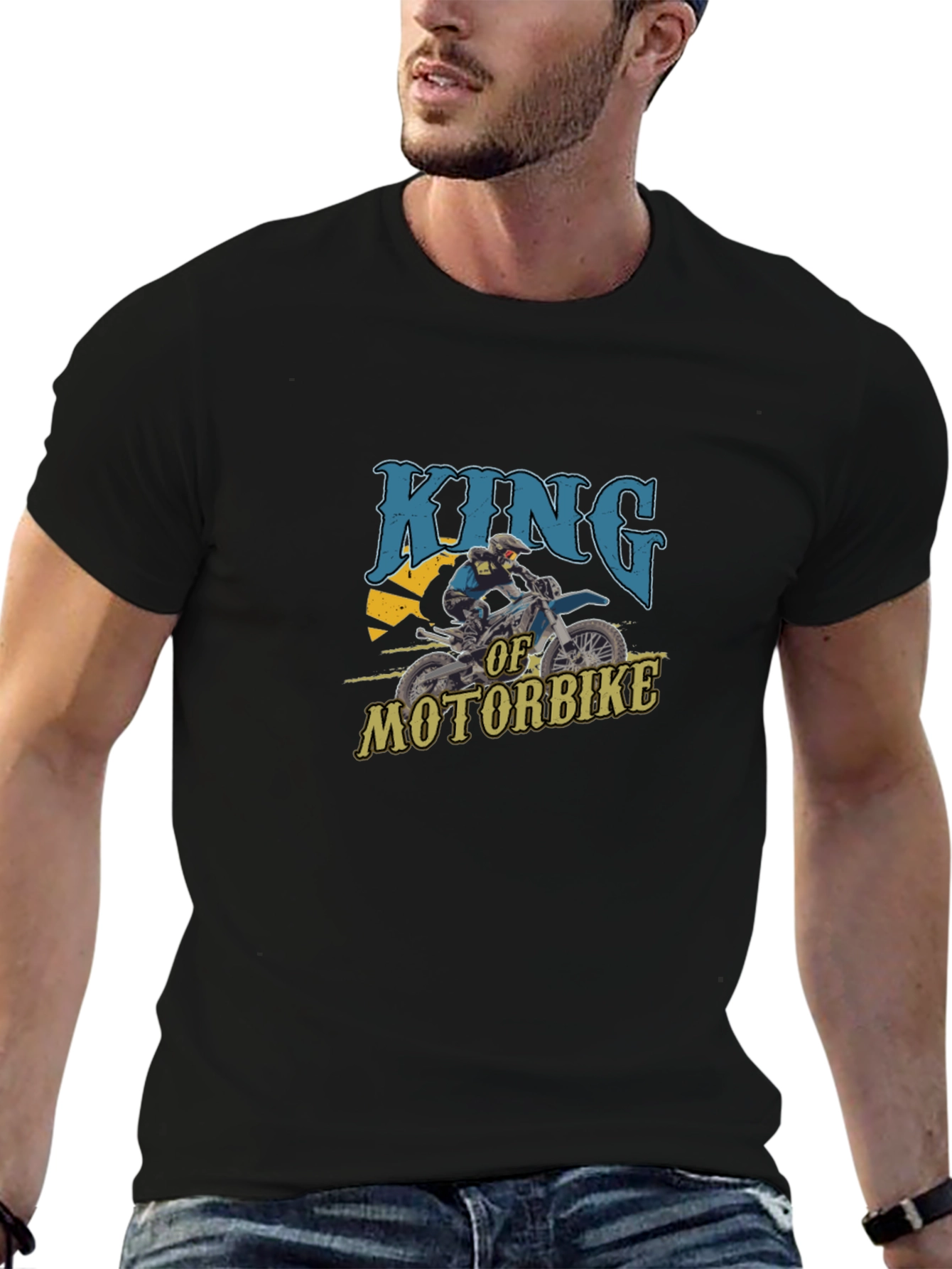 King of Motorbike Graphic T-Shirt - Black