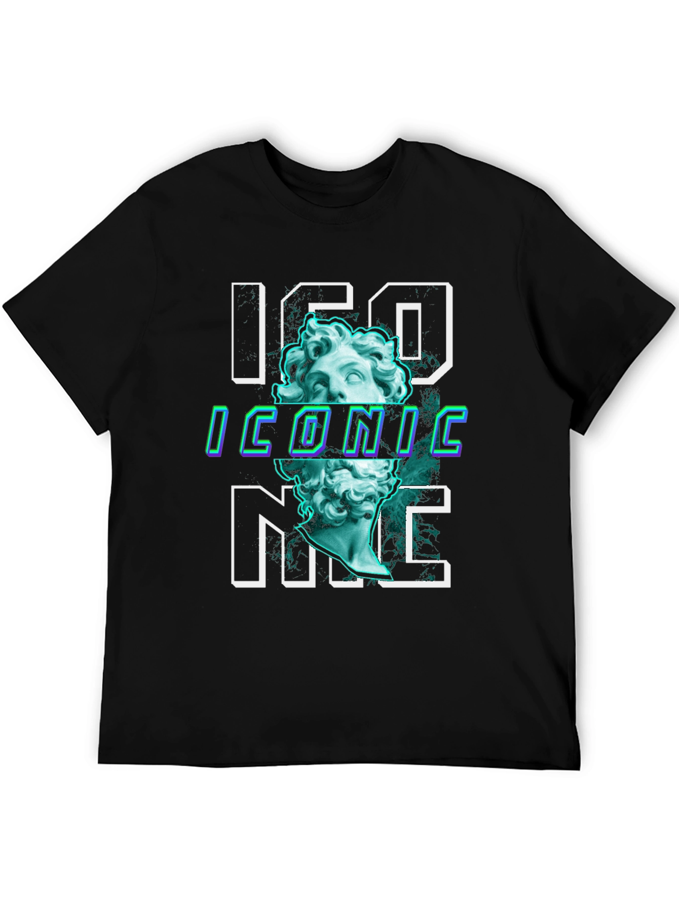 Iconic Graphic Print Tee - Trendy Black T-Shirt