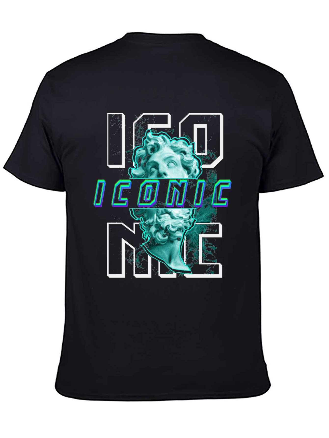 Iconic Graphic Print Tee - Trendy Black T-Shirt