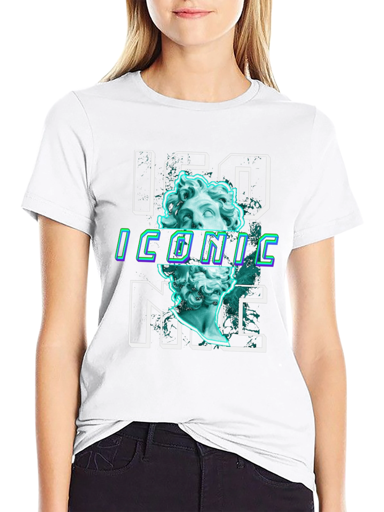 Iconic Graphic Print Tee - Trendy Black T-Shirt
