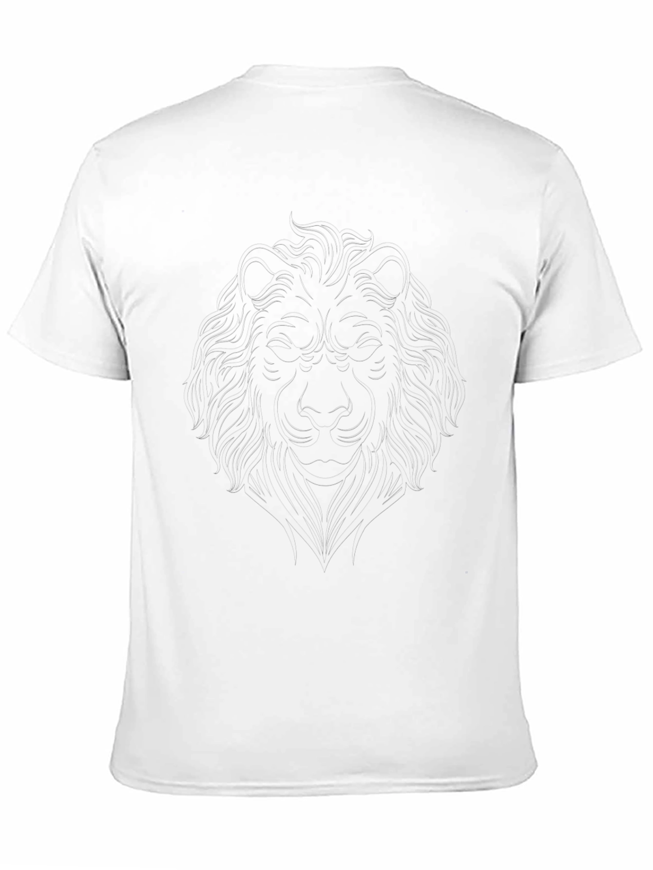 Lion Outline Black T-Shirt - Mens Graphic Tee