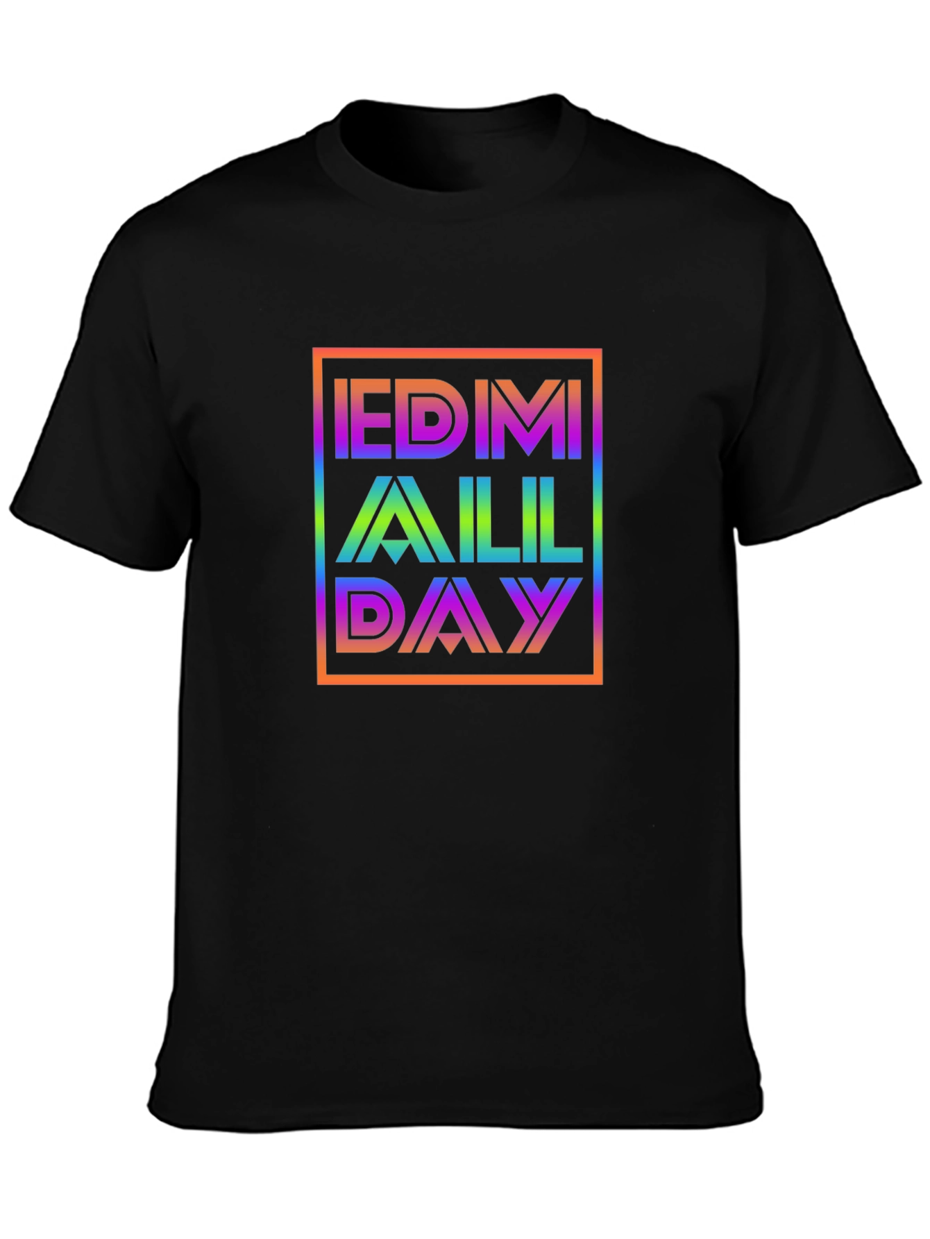 EDM All Day Rainbow Graphic Tee