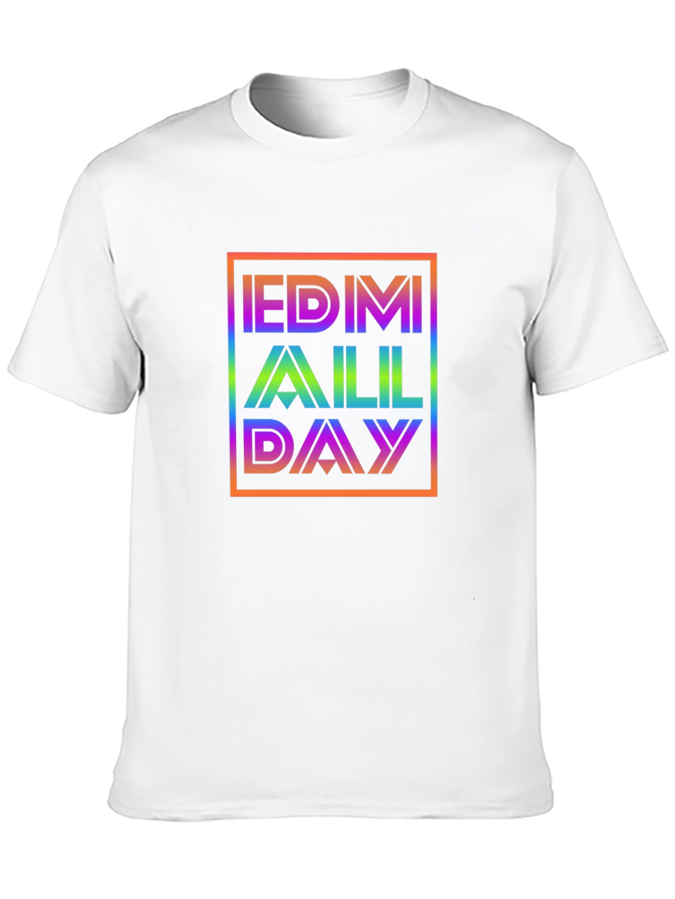EDM All Day Rainbow Graphic Tee