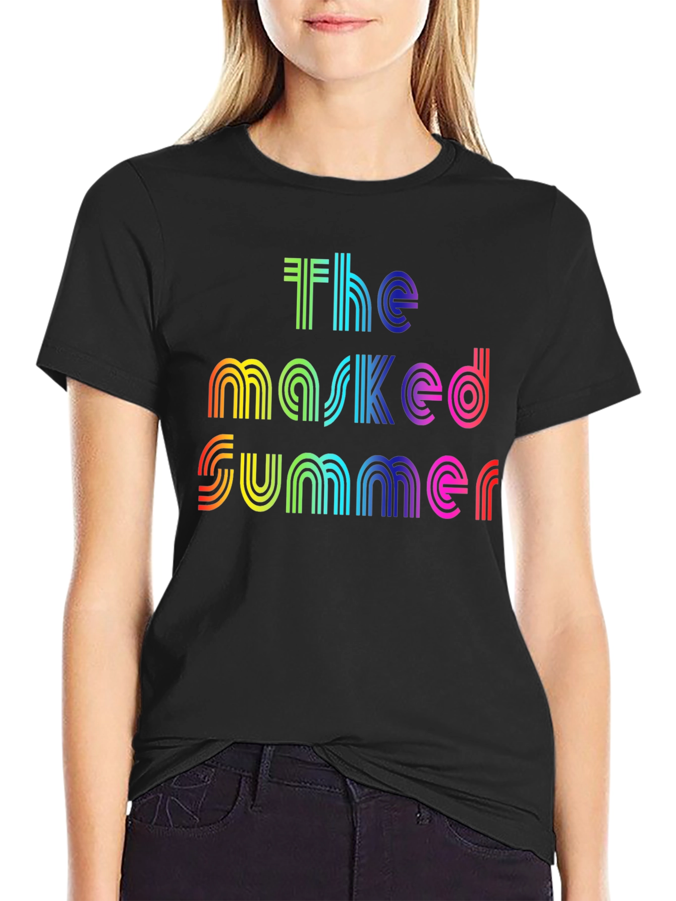 The Masked Summer Rainbow Graphic T-Shirt