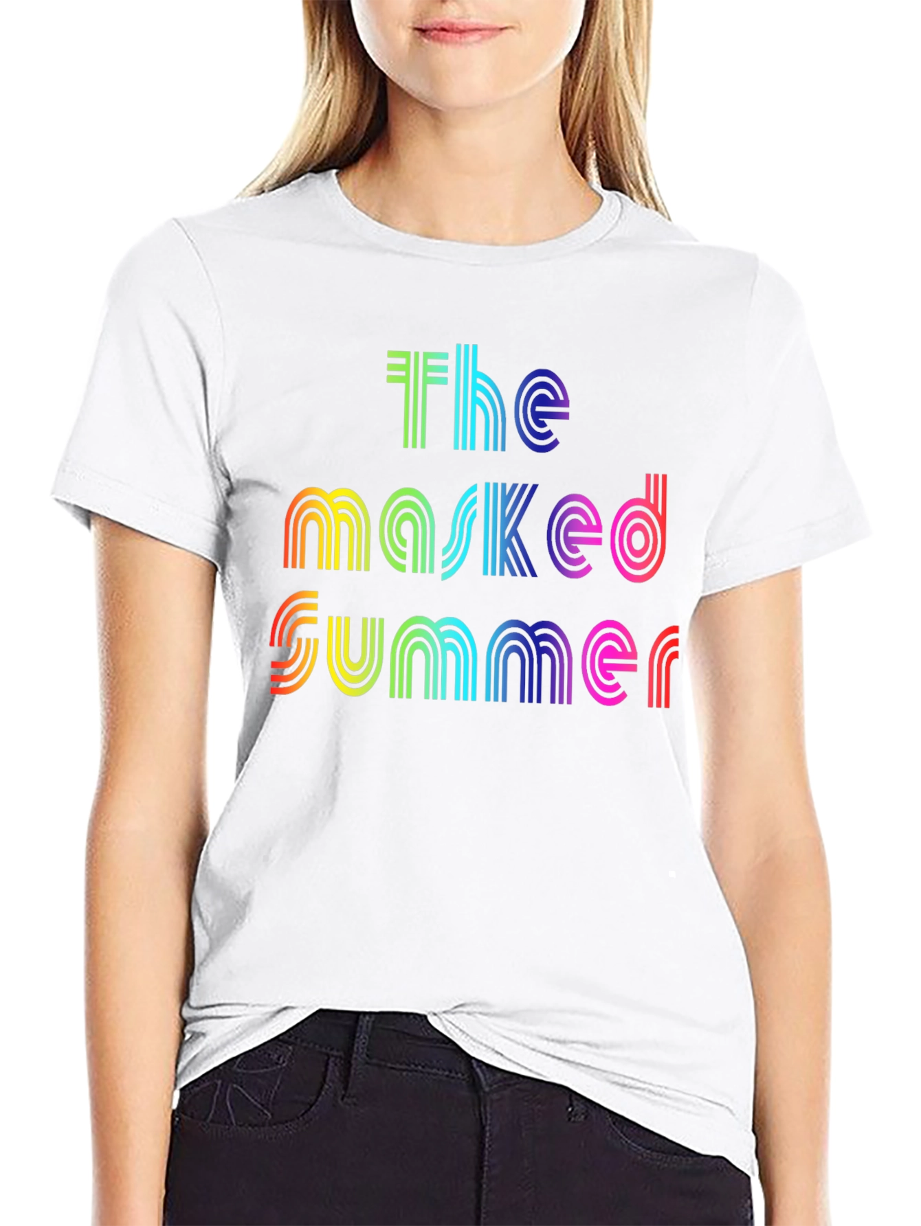 The Masked Summer Rainbow Graphic T-Shirt