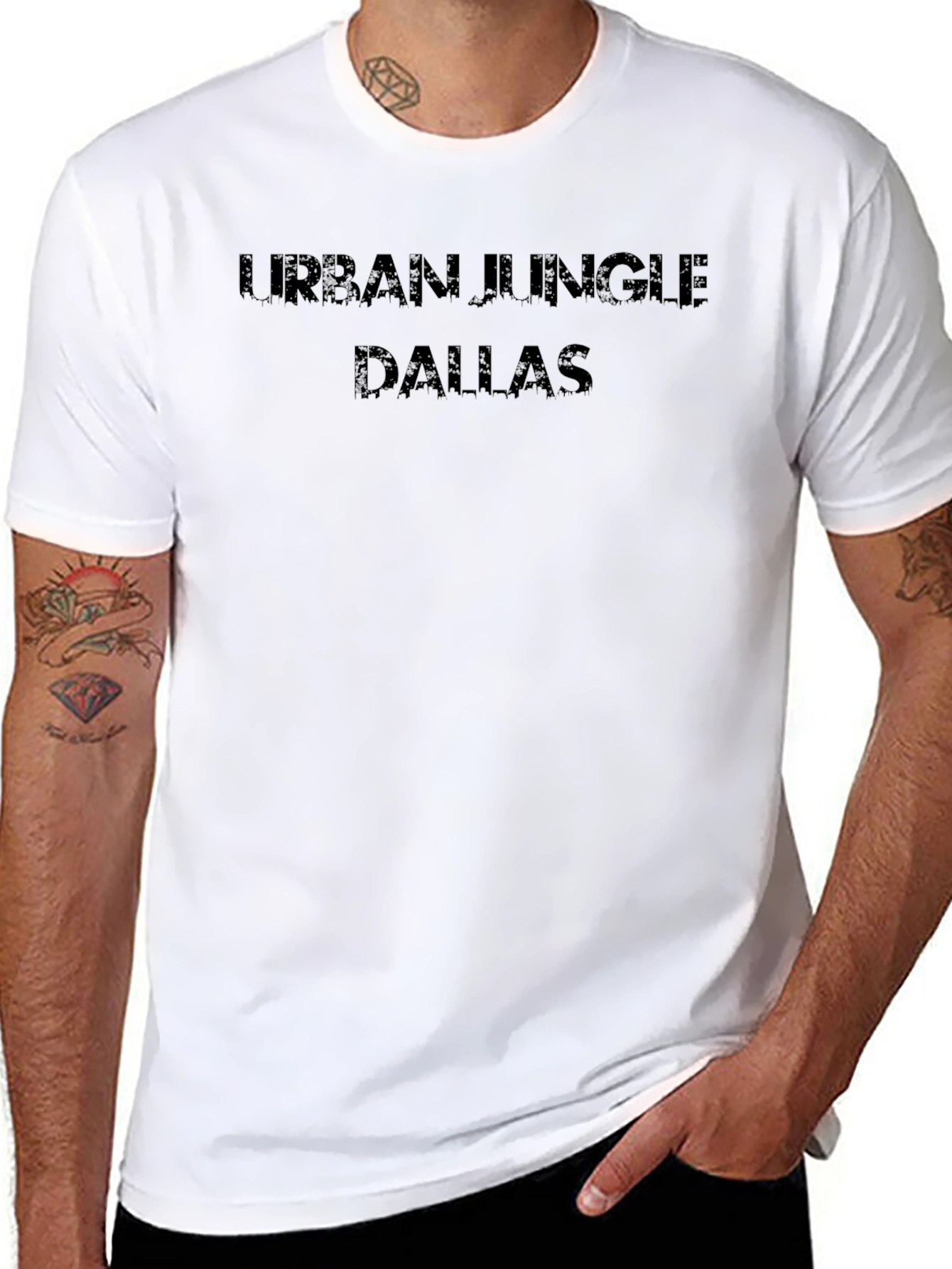 Urban Jungle Dallas Black Graphic Tee