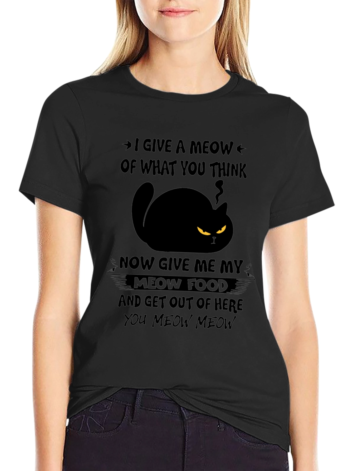 I Give a Meow Cat Graphic T-Shirt