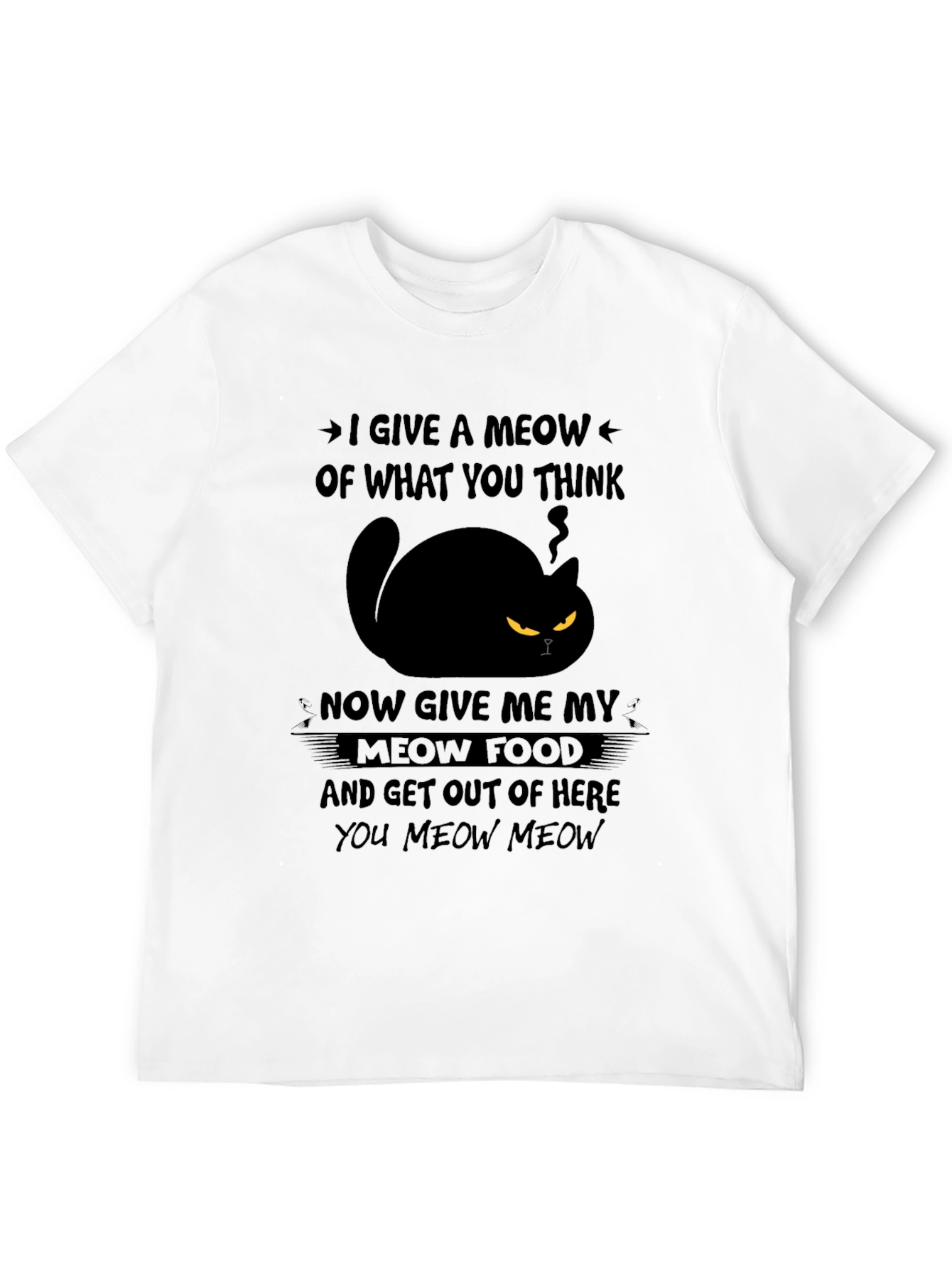 I Give a Meow Cat Graphic T-Shirt