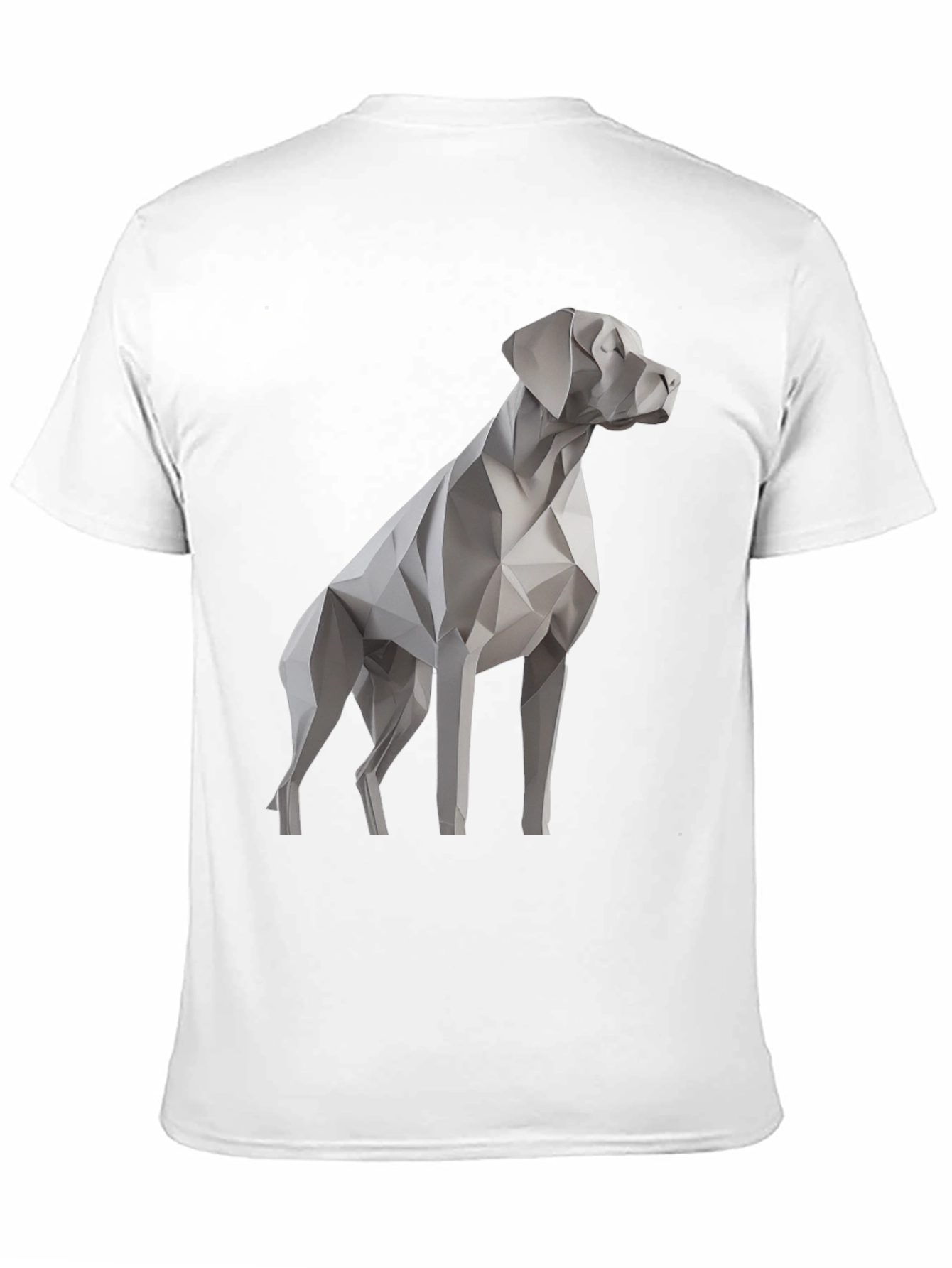 Geometric Dog Graphic Tee - Stylish Mens Black T-Shirt