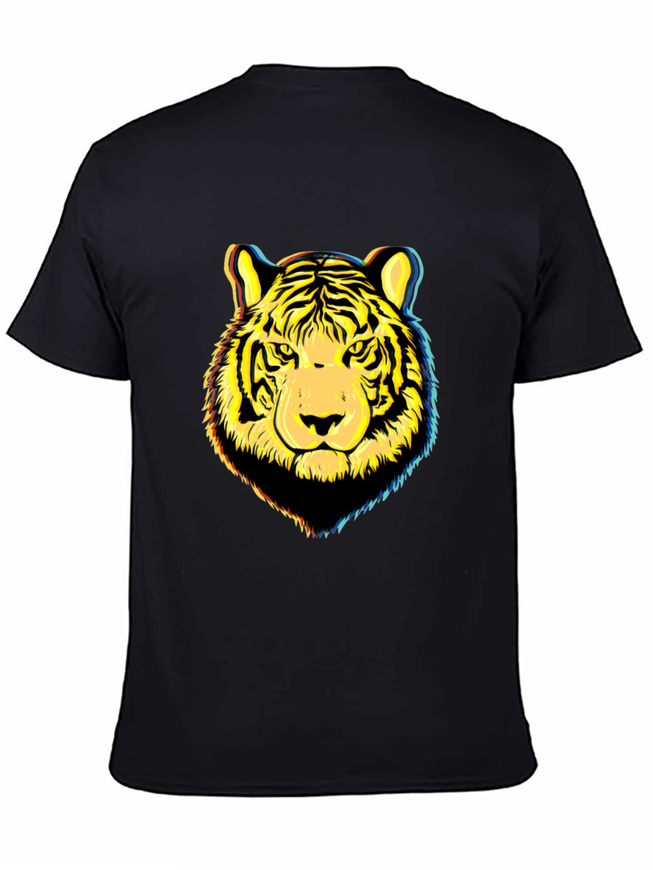 Tiger Graphic Print Black T-Shirt