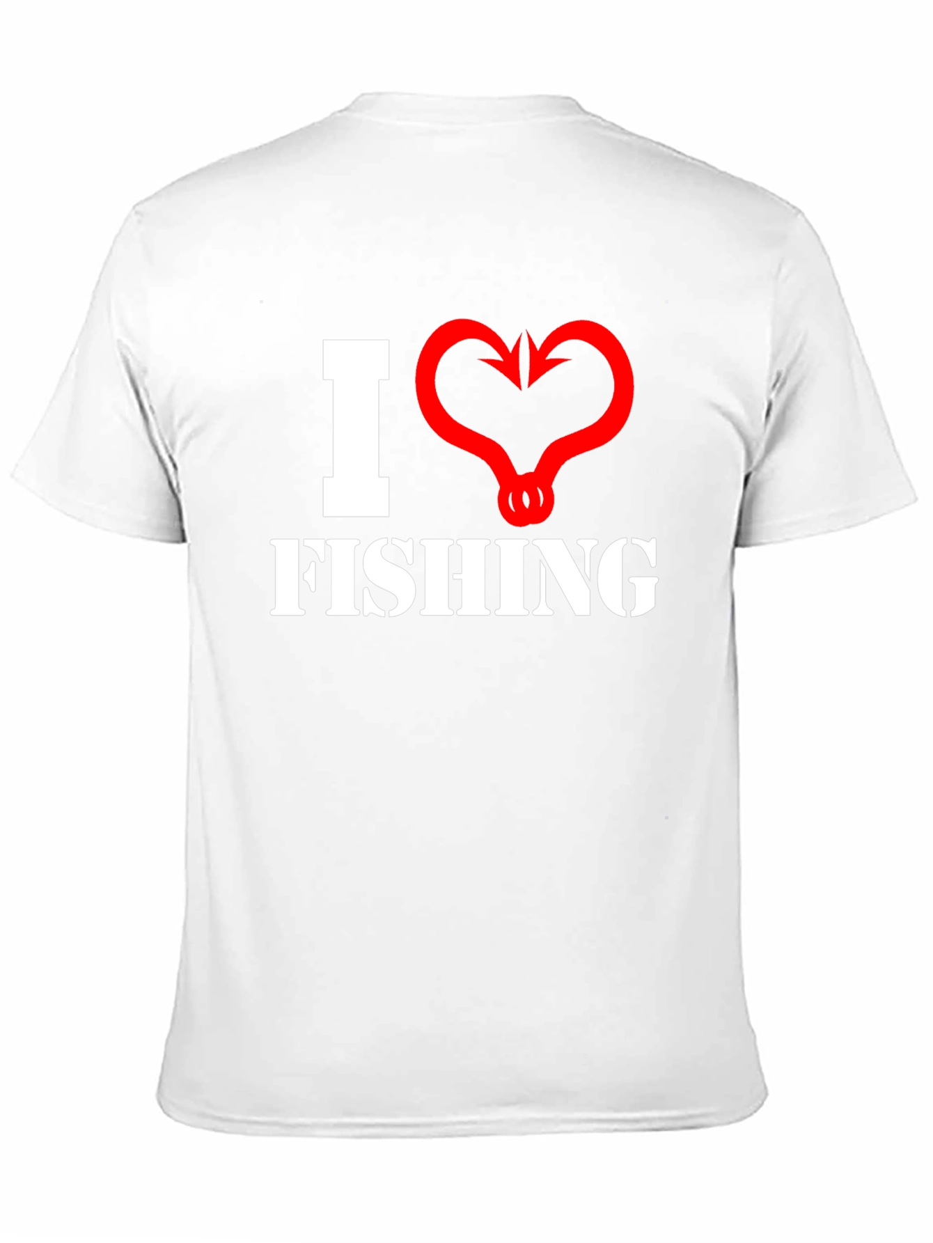 I Heart Fishing Graphic T-Shirt - Black