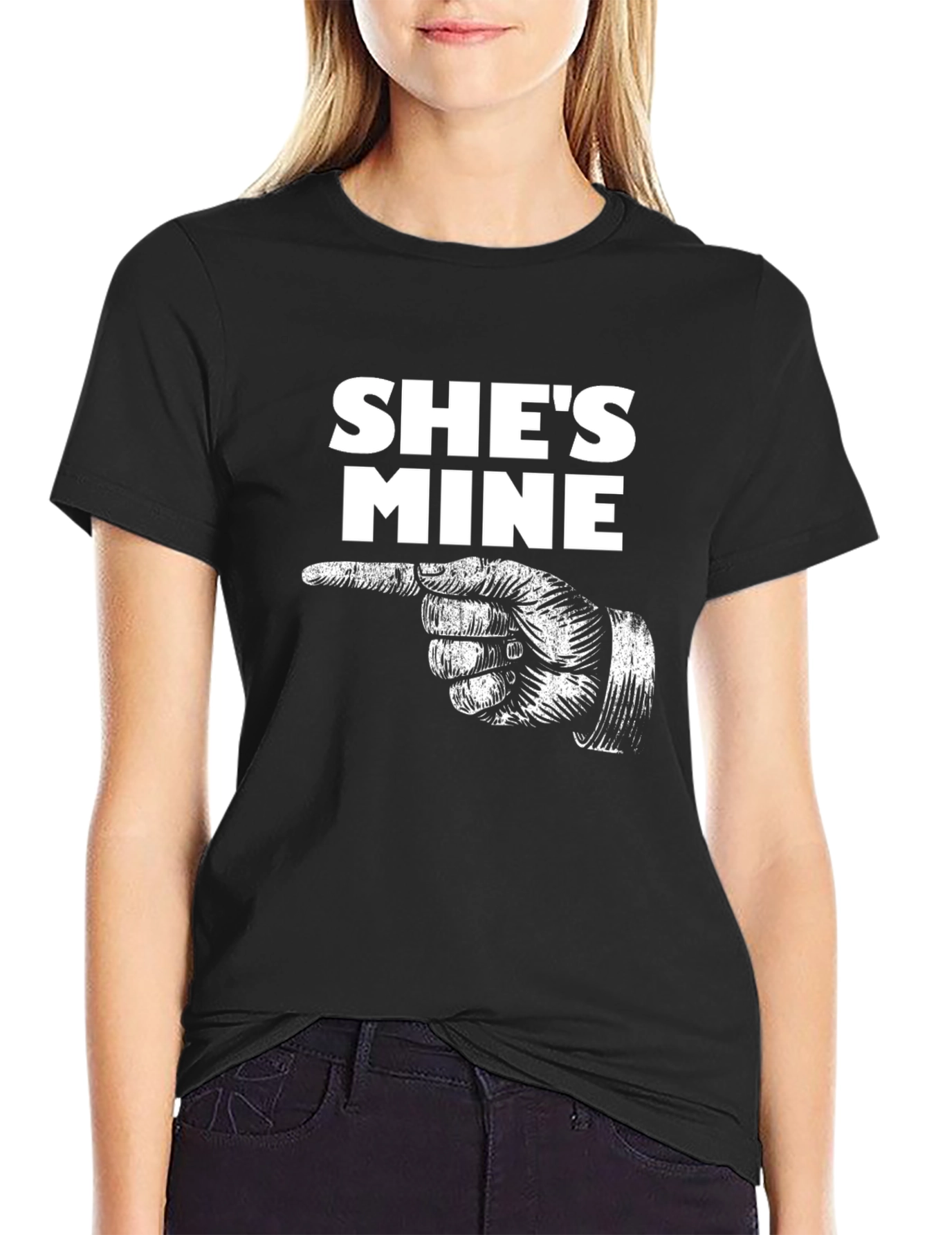 Shes Mine Funny Graphic Tee - Perfect Couple Gift